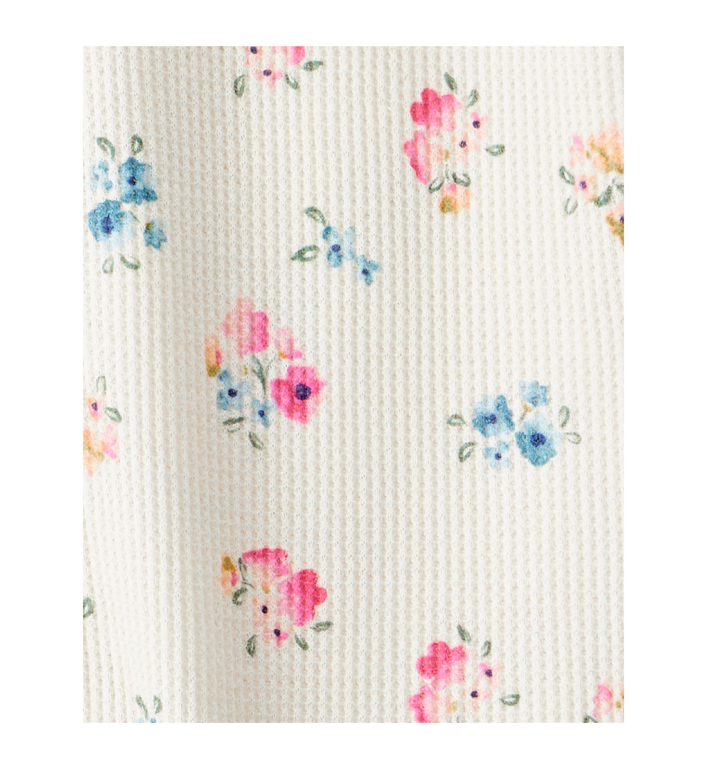 Toddler Girls Flower Print One Piece Pajama  