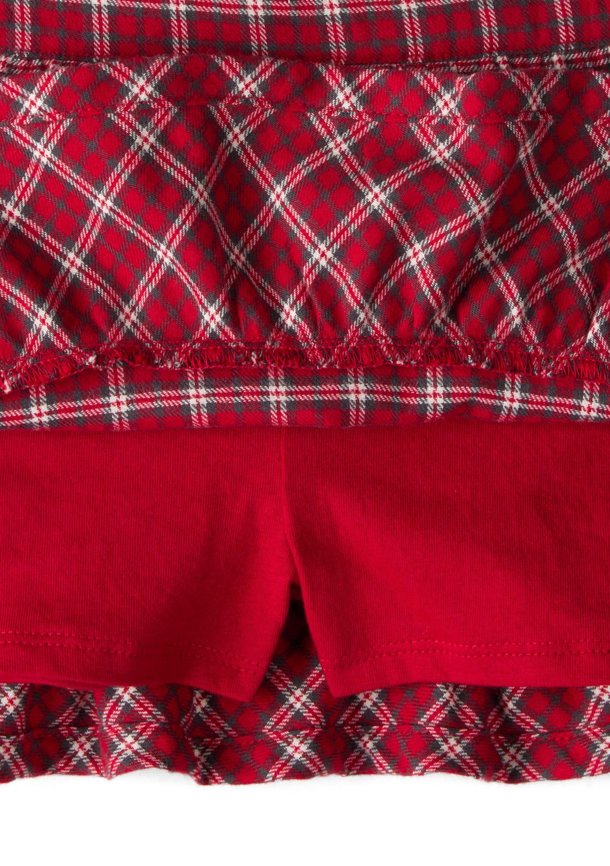 Toddler Girls Christmas Plaid Printed Skirt