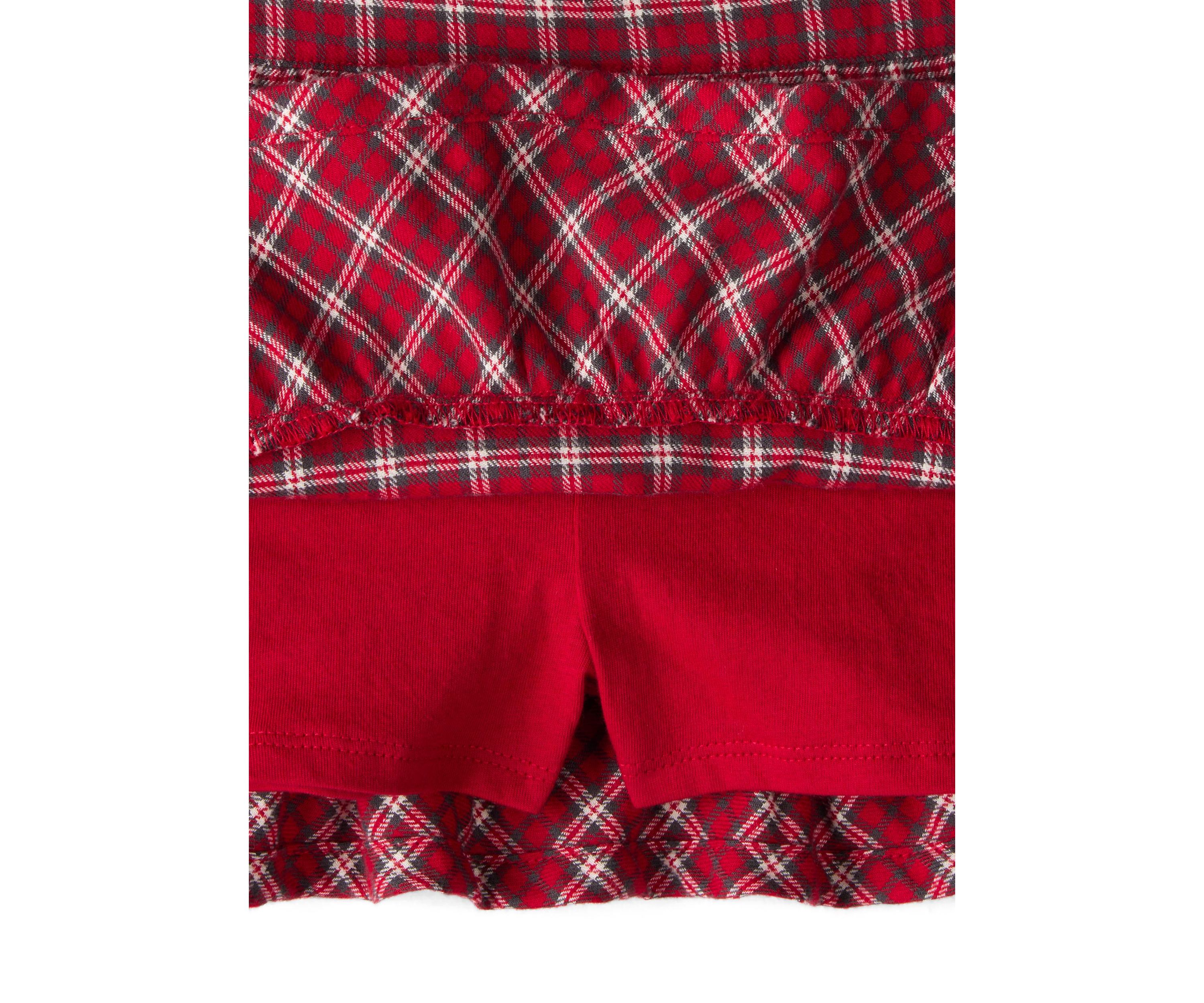 Toddler Girls Christmas Plaid Printed Skirt