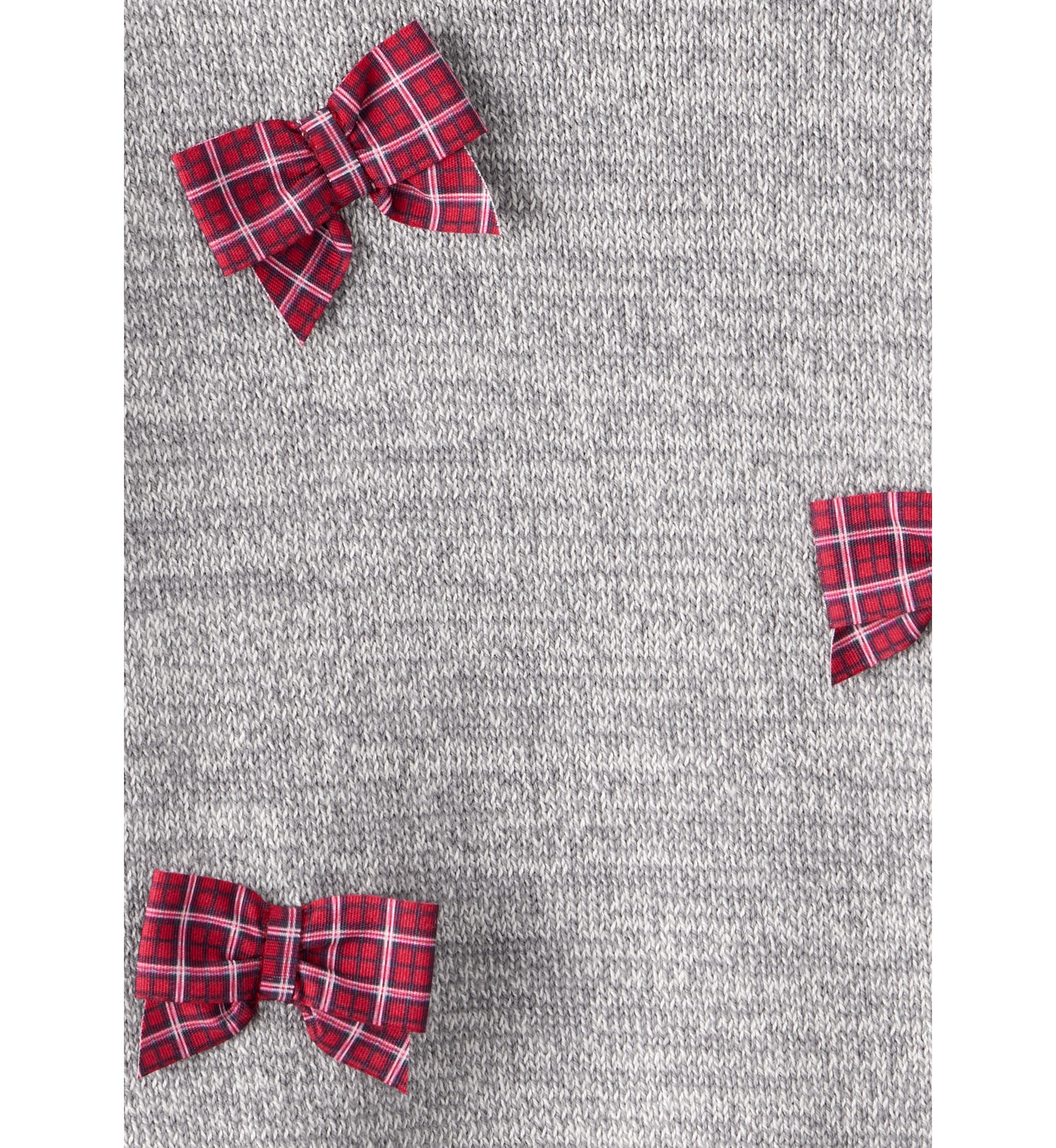 Toddler Girls Bow Accented Christmas Sweater