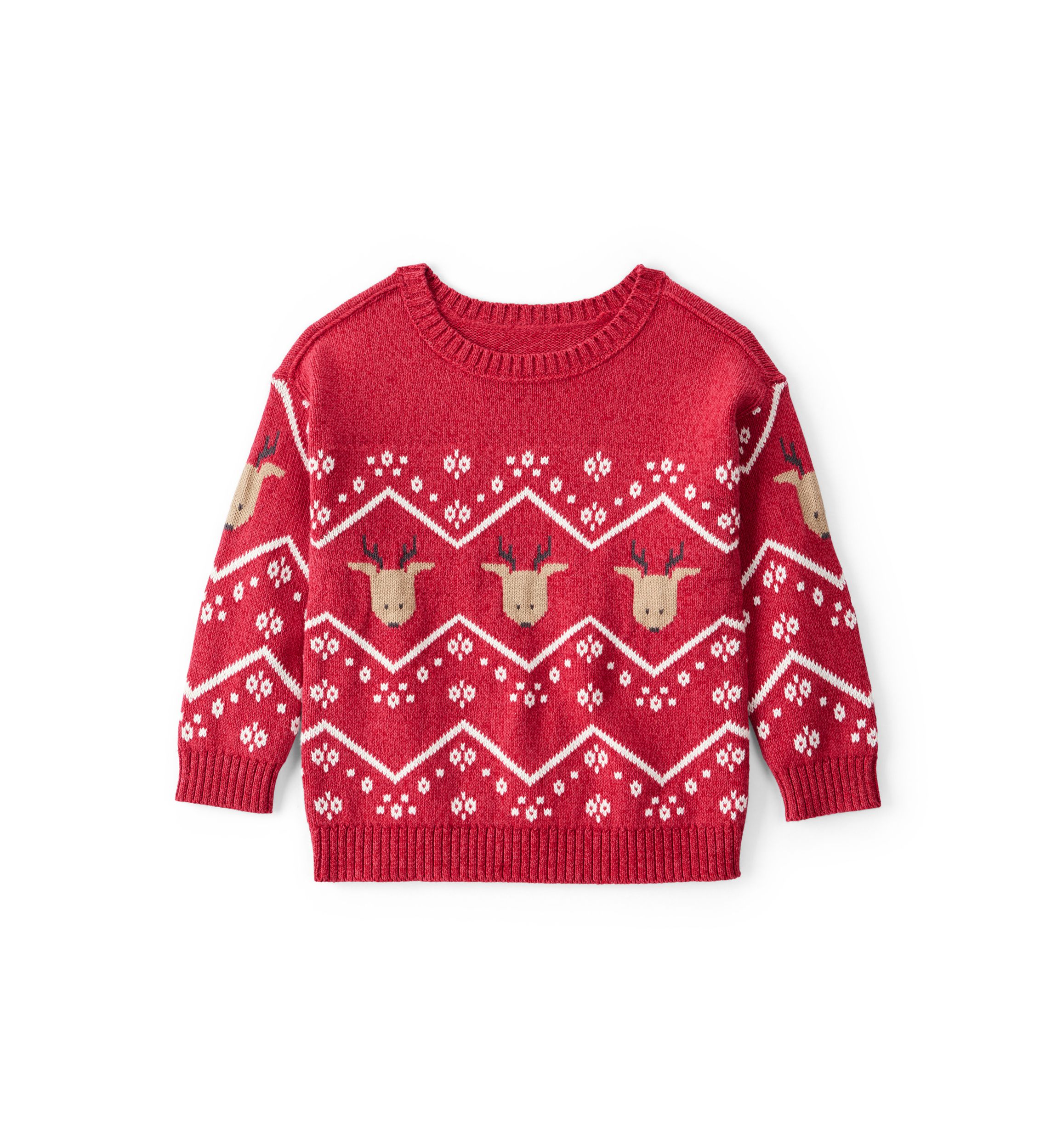 Toddler Boys Reindeer Fair Isle Sweater
