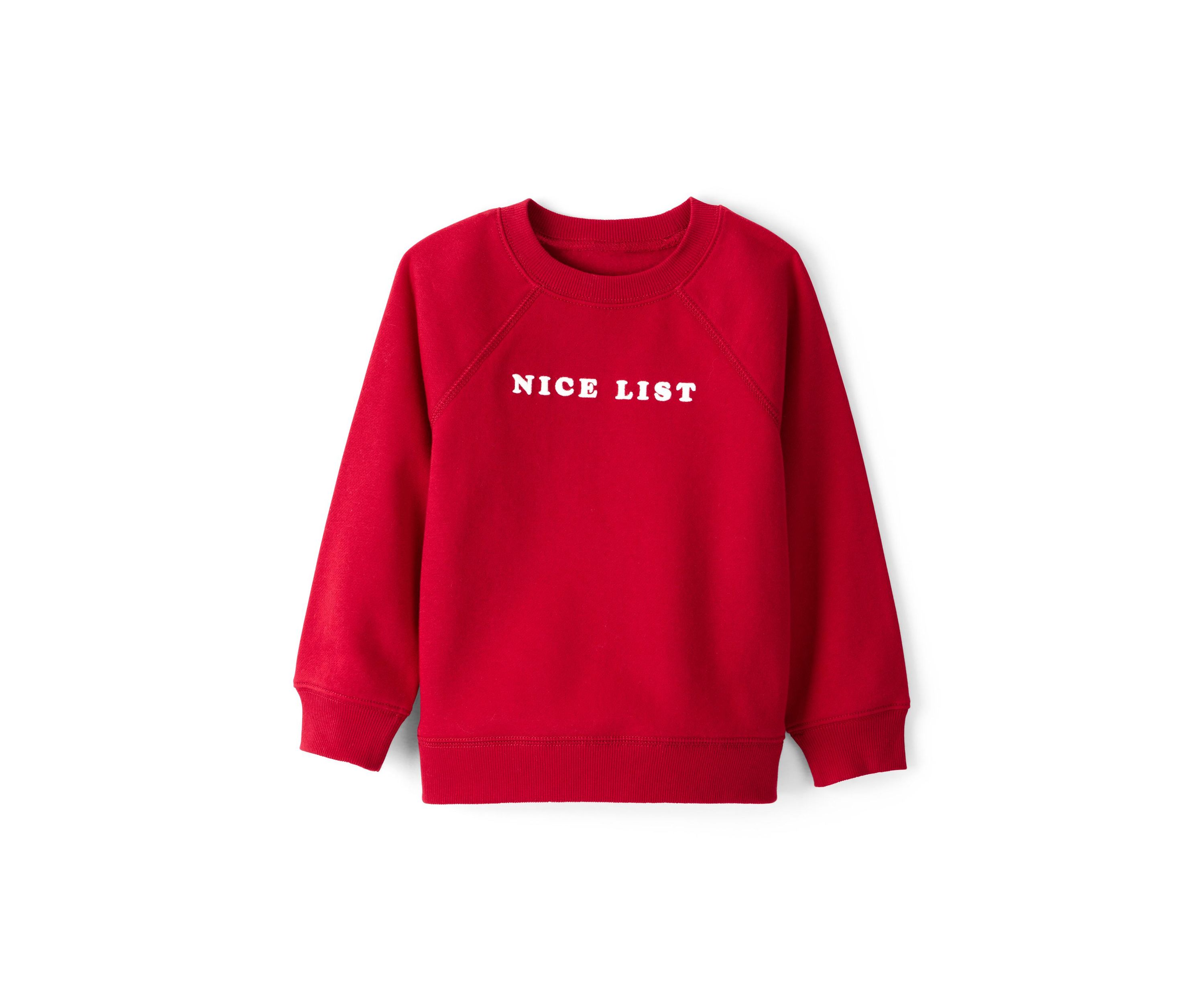 Toddler Boys Christmas Nice List Long Sleeve Graphic Sweatshirt
