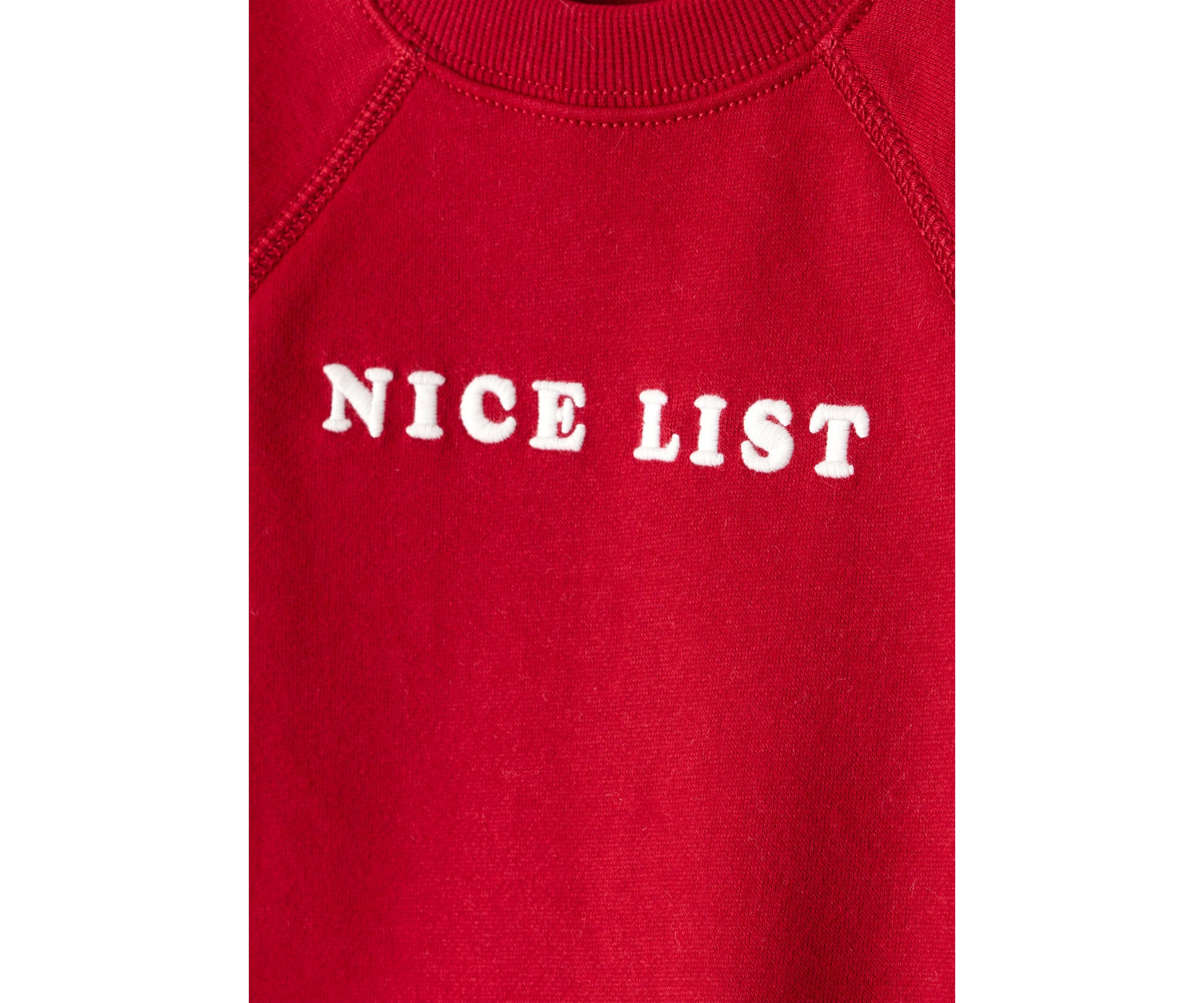 Toddler Boys Christmas Nice List Long Sleeve Graphic Sweatshirt