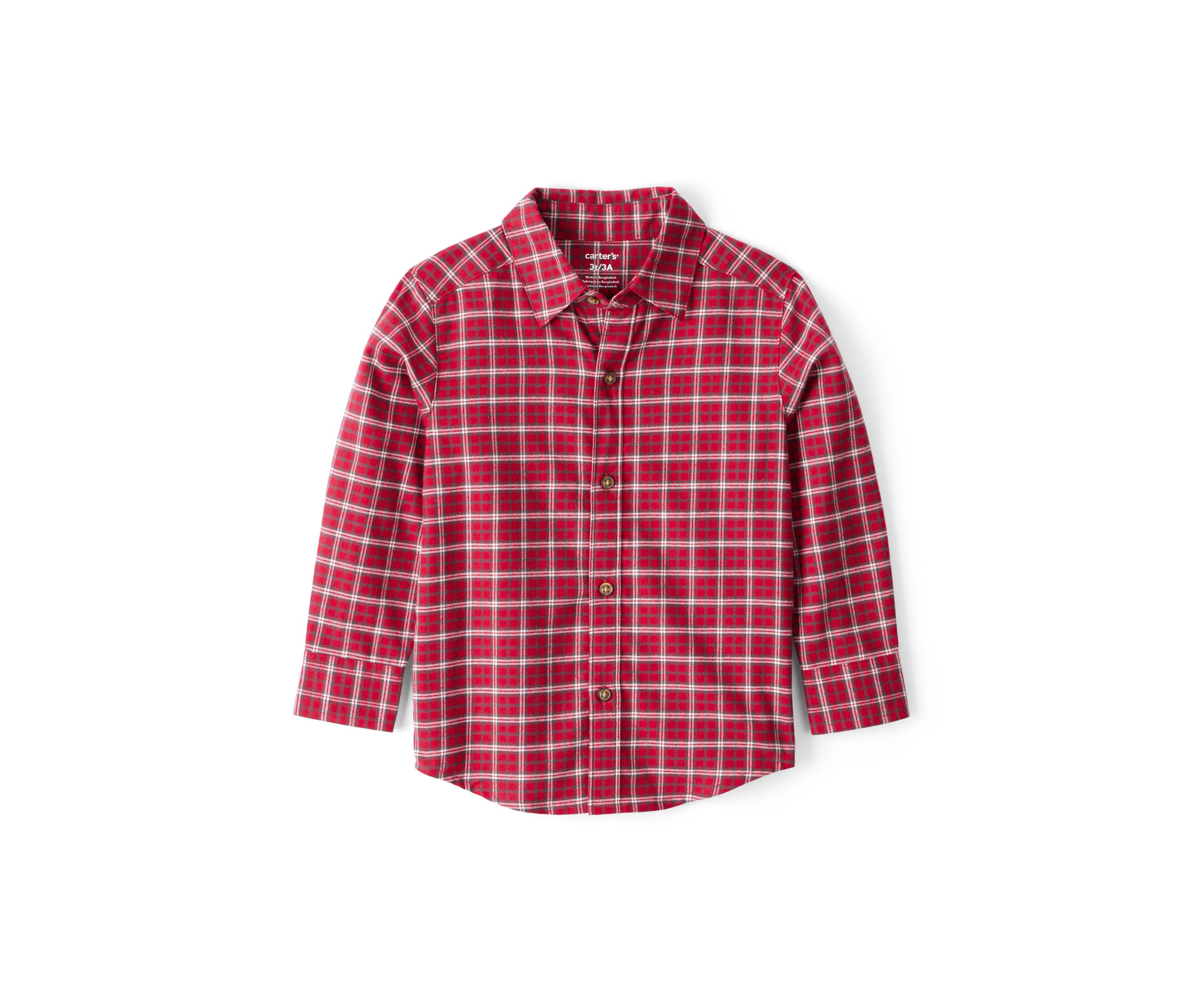 Toddler Boys Plaid Printed Woven Shirt