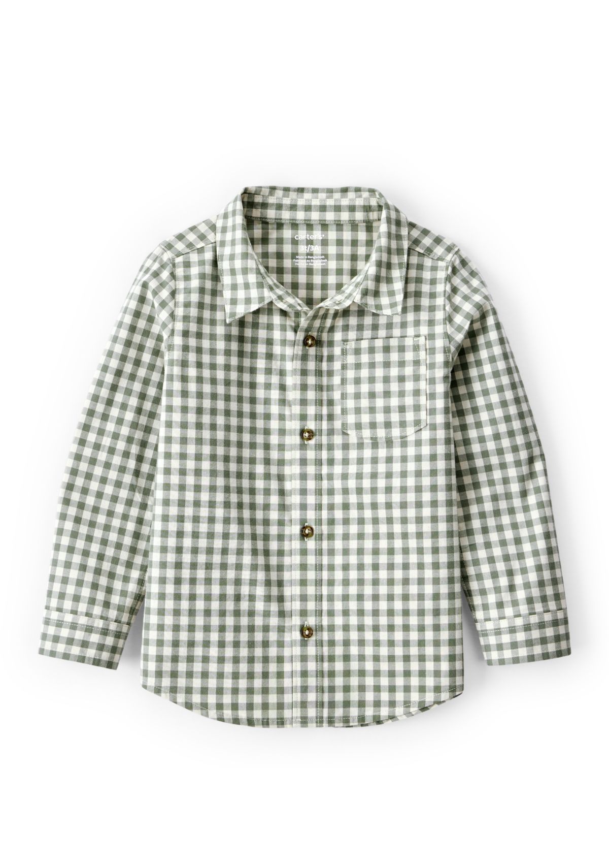 Toddler Boys Long Sleeve Poplin Shirt