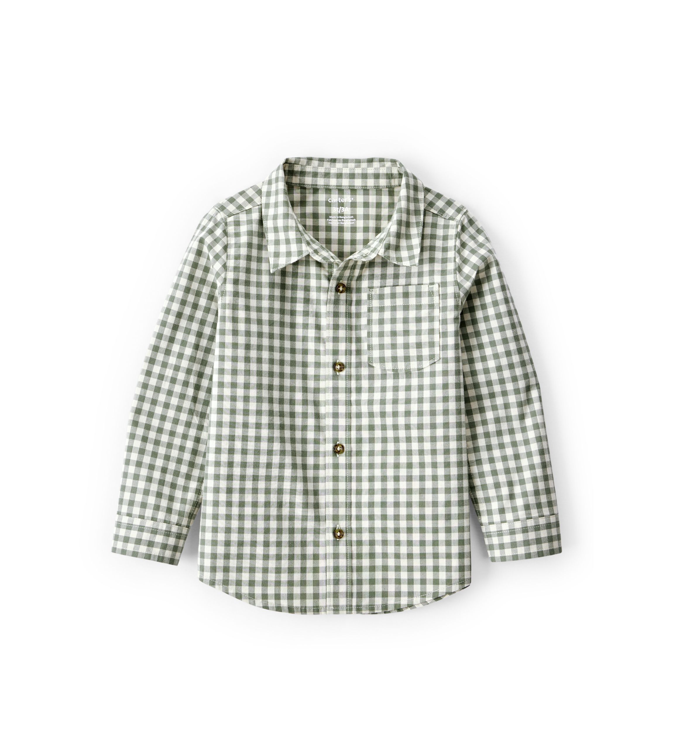 Toddler Boys Long Sleeve Poplin Shirt