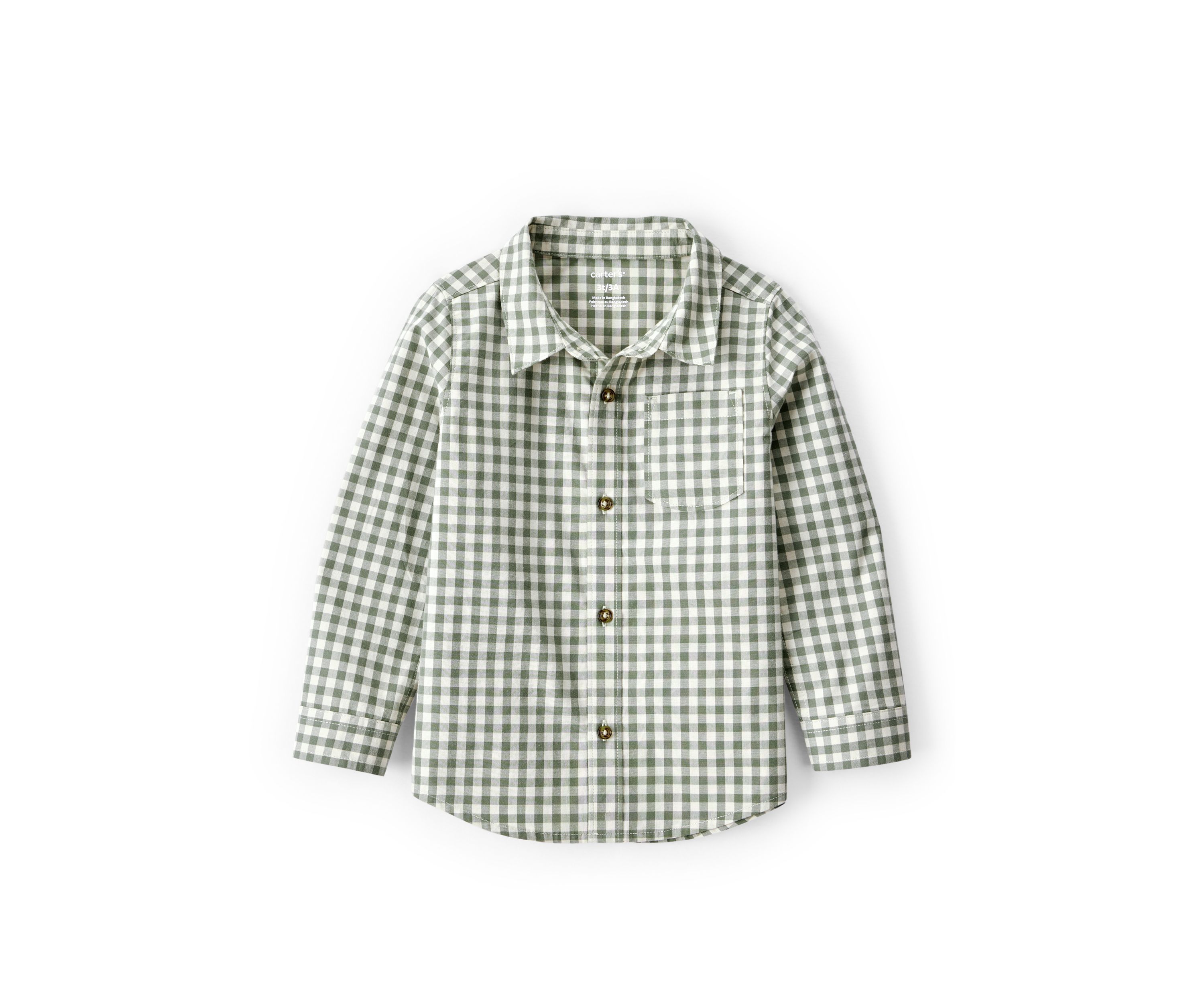 Toddler Boys Long Sleeve Poplin Shirt