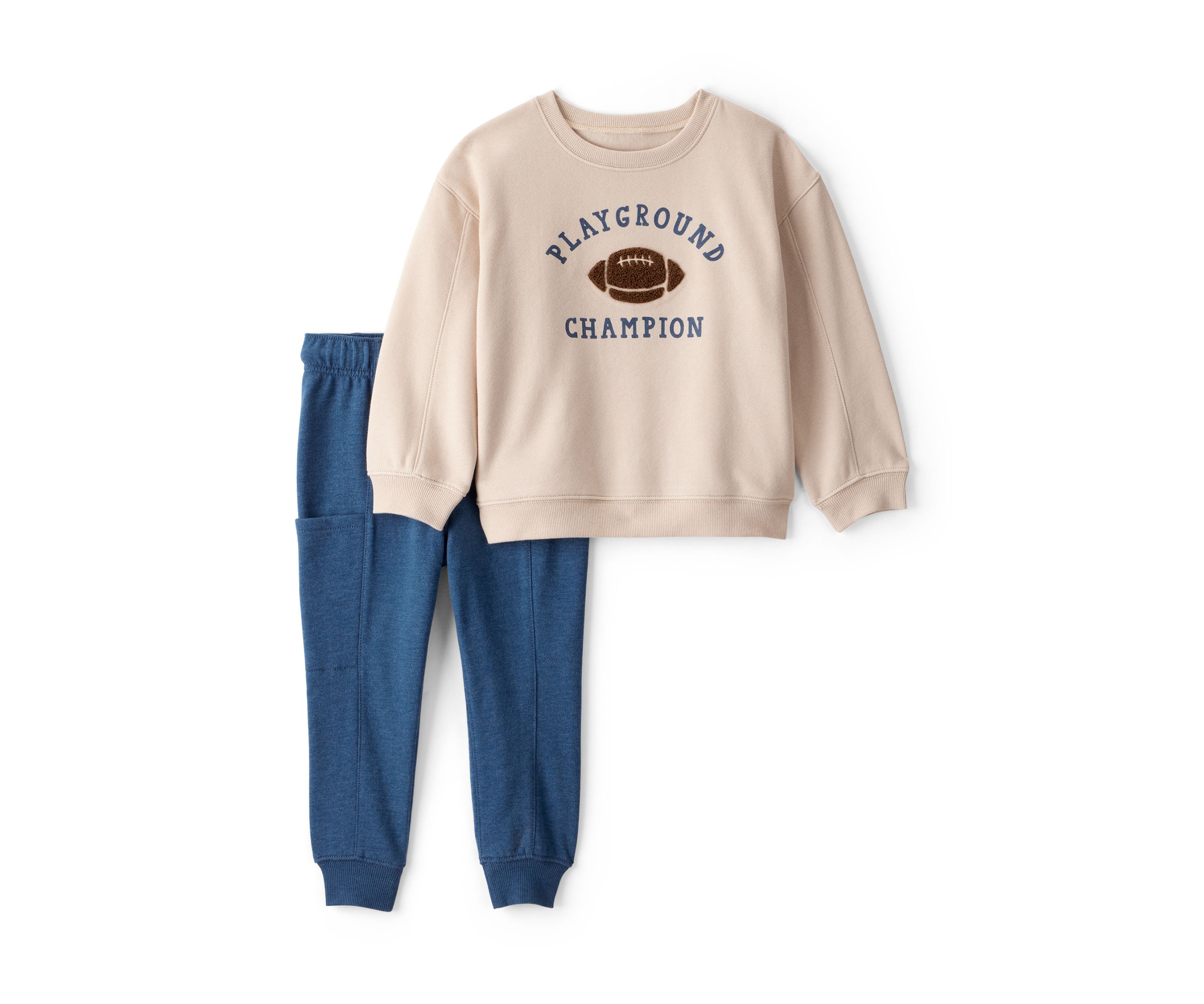 Toddler Boys Football Graphic Sweatshirt and Pants Set
