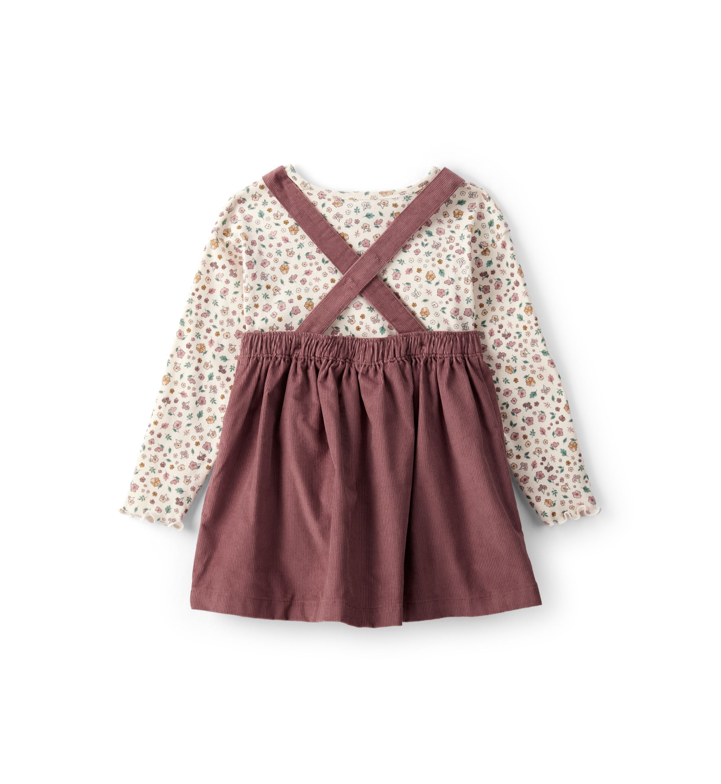 Toddler Girls Printed Top and Jumper Dress Set