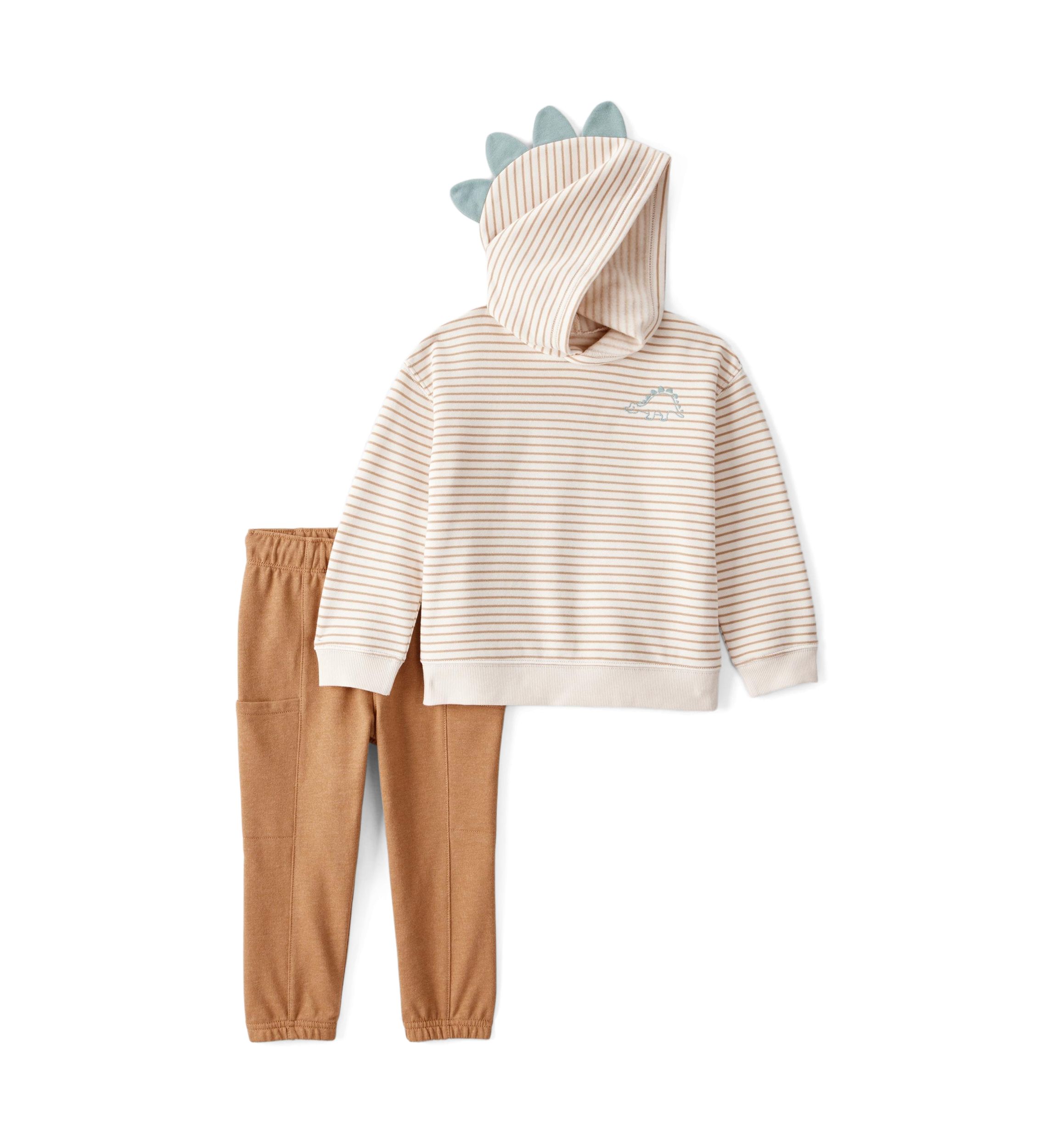 Toddler Boys Leaf Print Set 