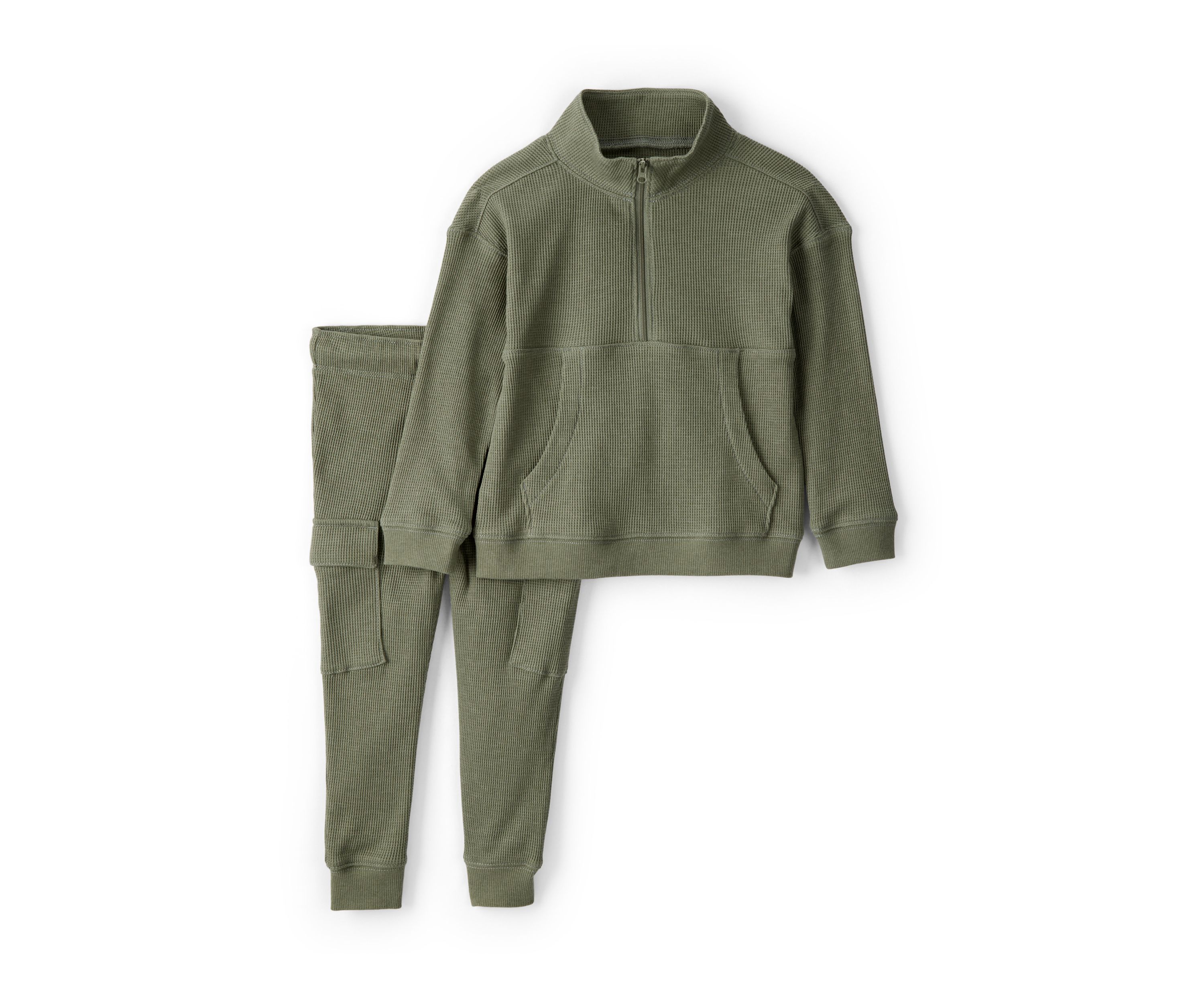Toddler Boys 1/4 Zip Pullover Sweatshirt and Jogger Pants Set