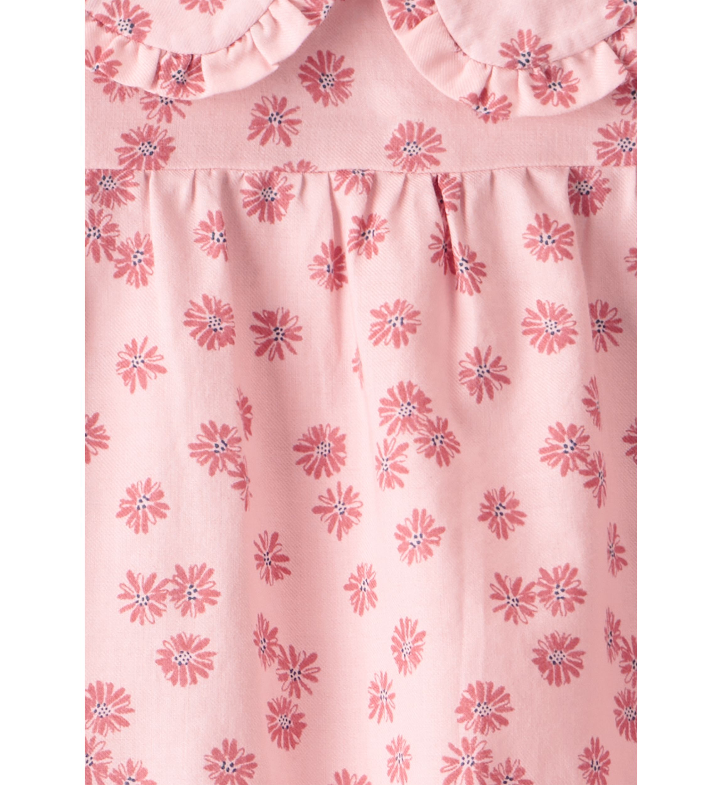 Toddler Girls Long Sleeve Floral Top and Denim Pants Set