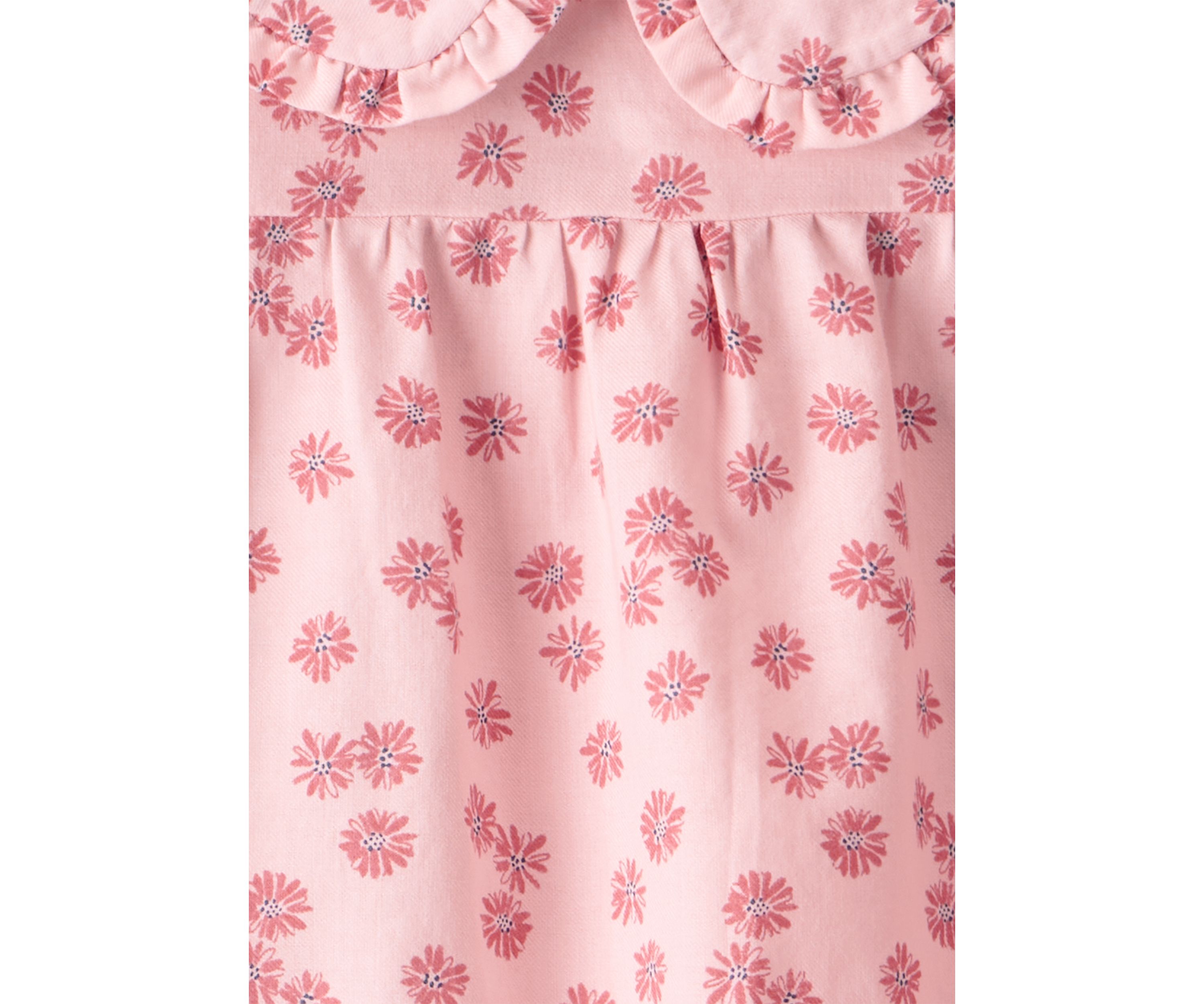 Toddler Girls Long Sleeve Floral Top and Denim Pants Set