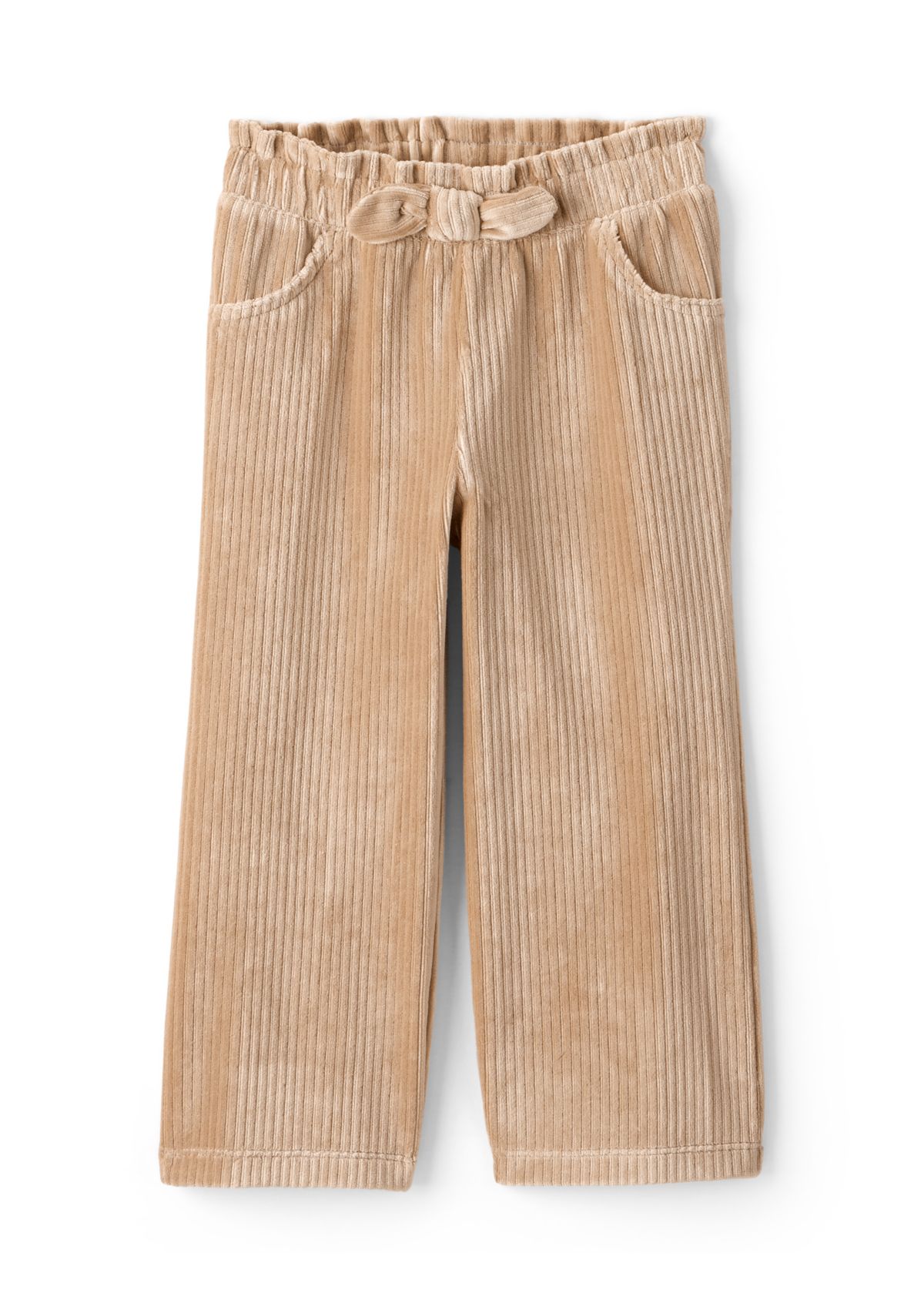 Toddler Girls Crew Neck Top and Wide Leg Corduroy Pants