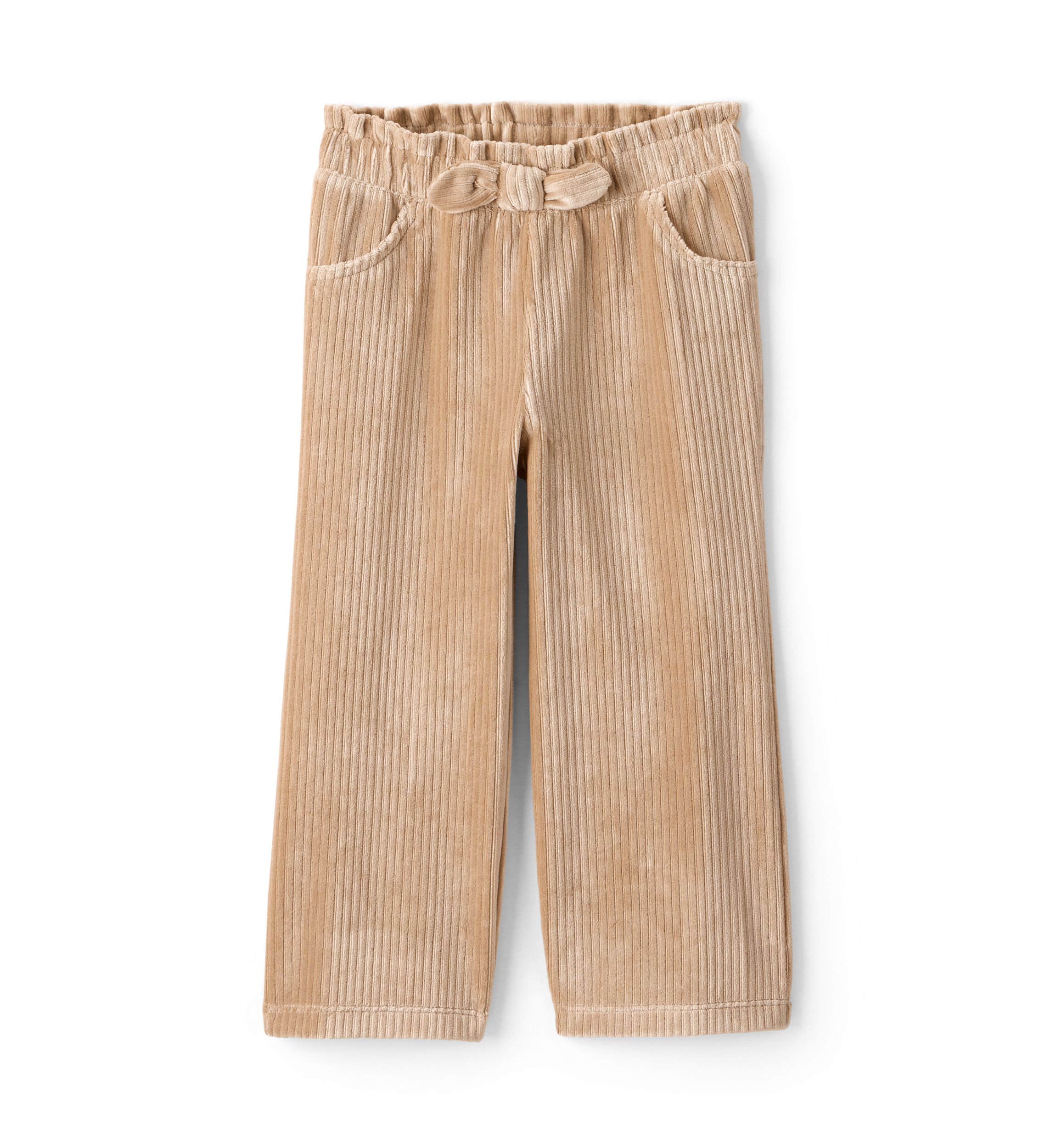 Toddler Girls Crew Neck Top and Wide Leg Corduroy Pants