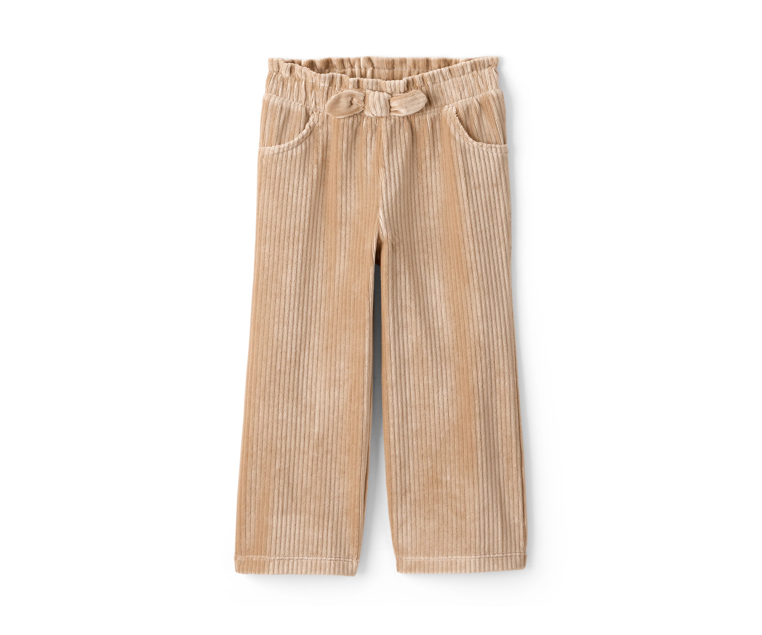 Toddler Girls Crew Neck Top and Wide Leg Corduroy Pants