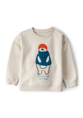 Carter's Baby Boy DayDream Fleece Bear Pullover Sweatshirt, 3T