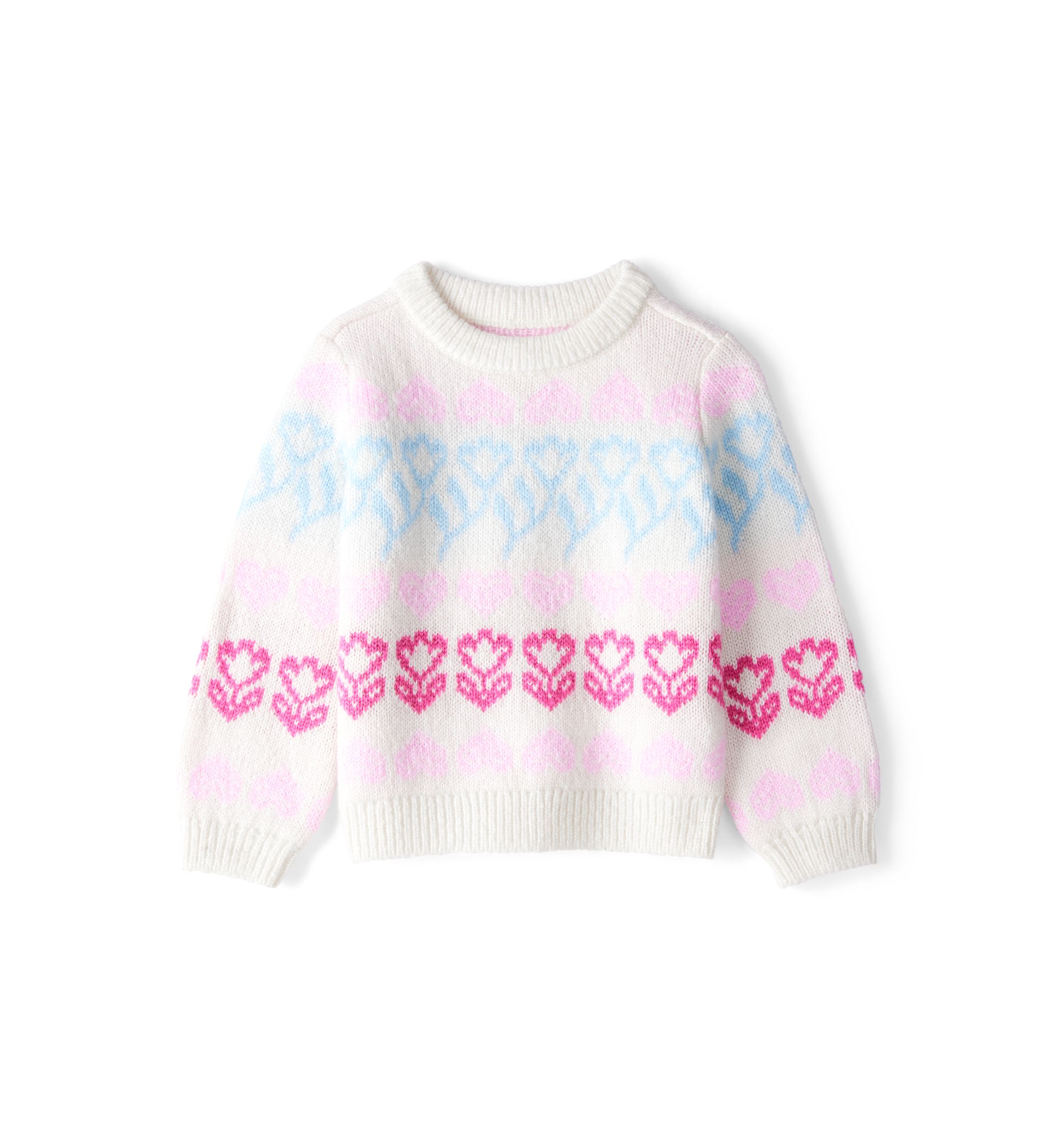 Toddler Girls Heart Print Sweater
