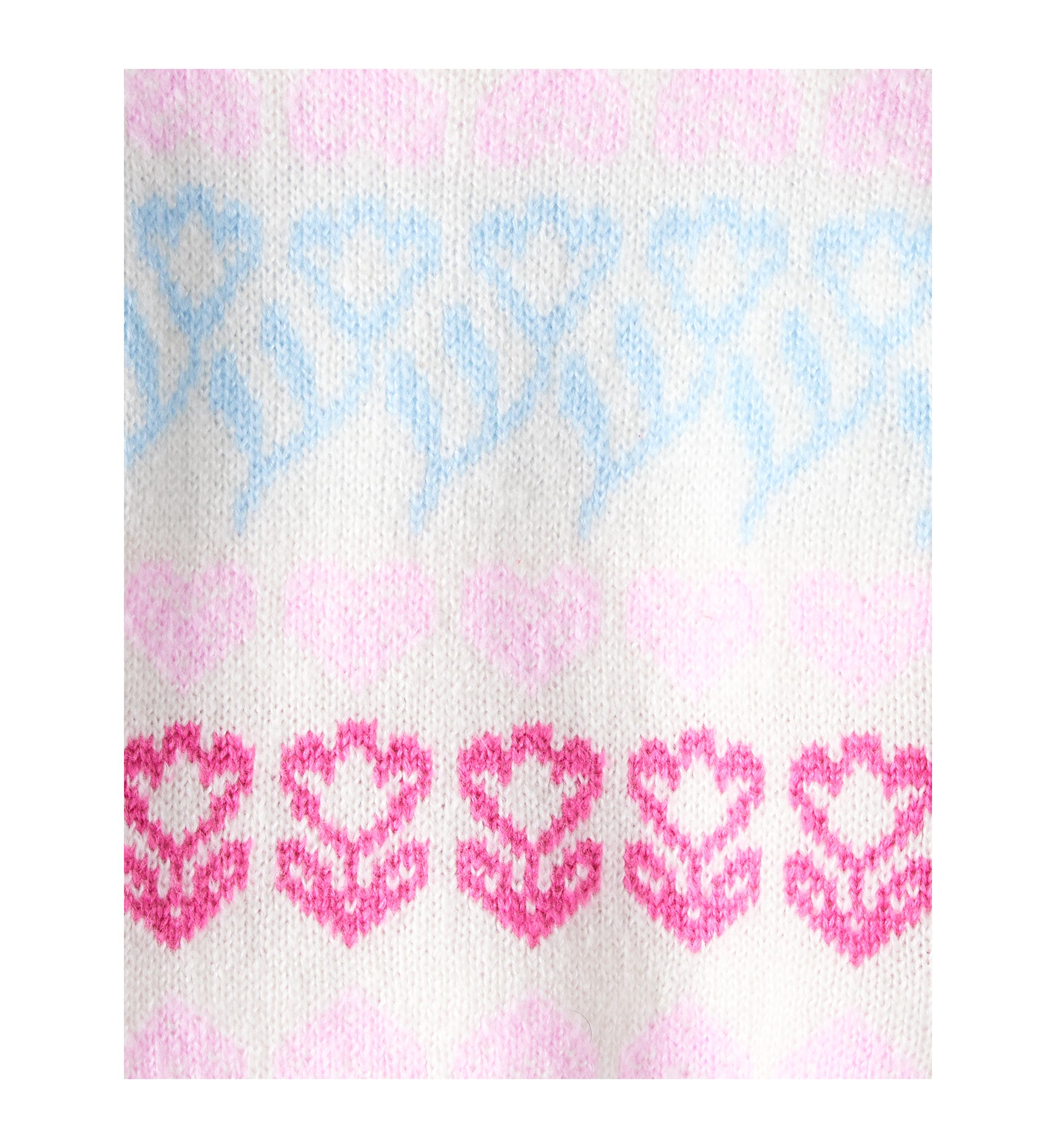 Toddler Girls Heart Print Sweater