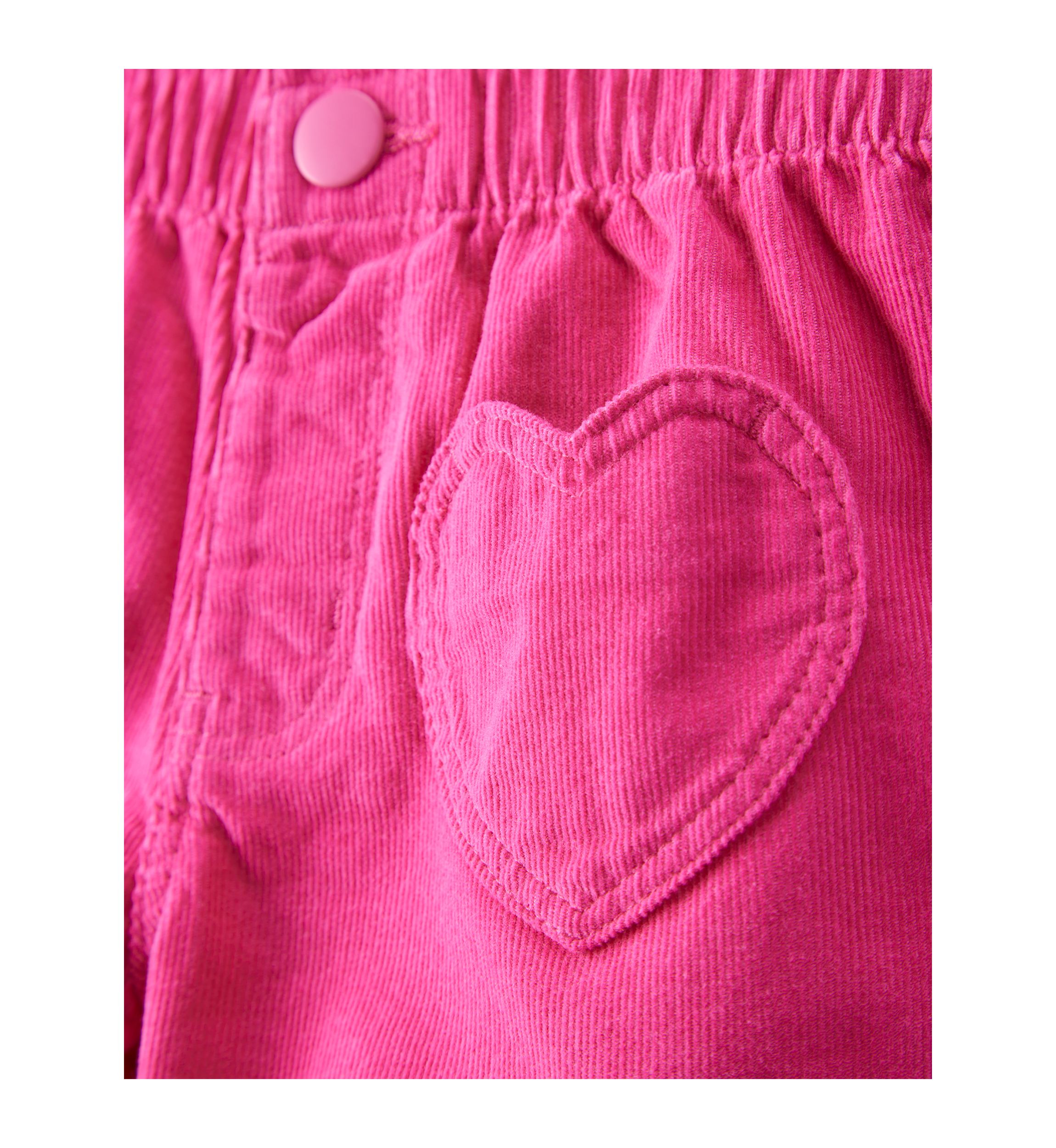 Toddler Girls Heart Pocket Barrel Pants