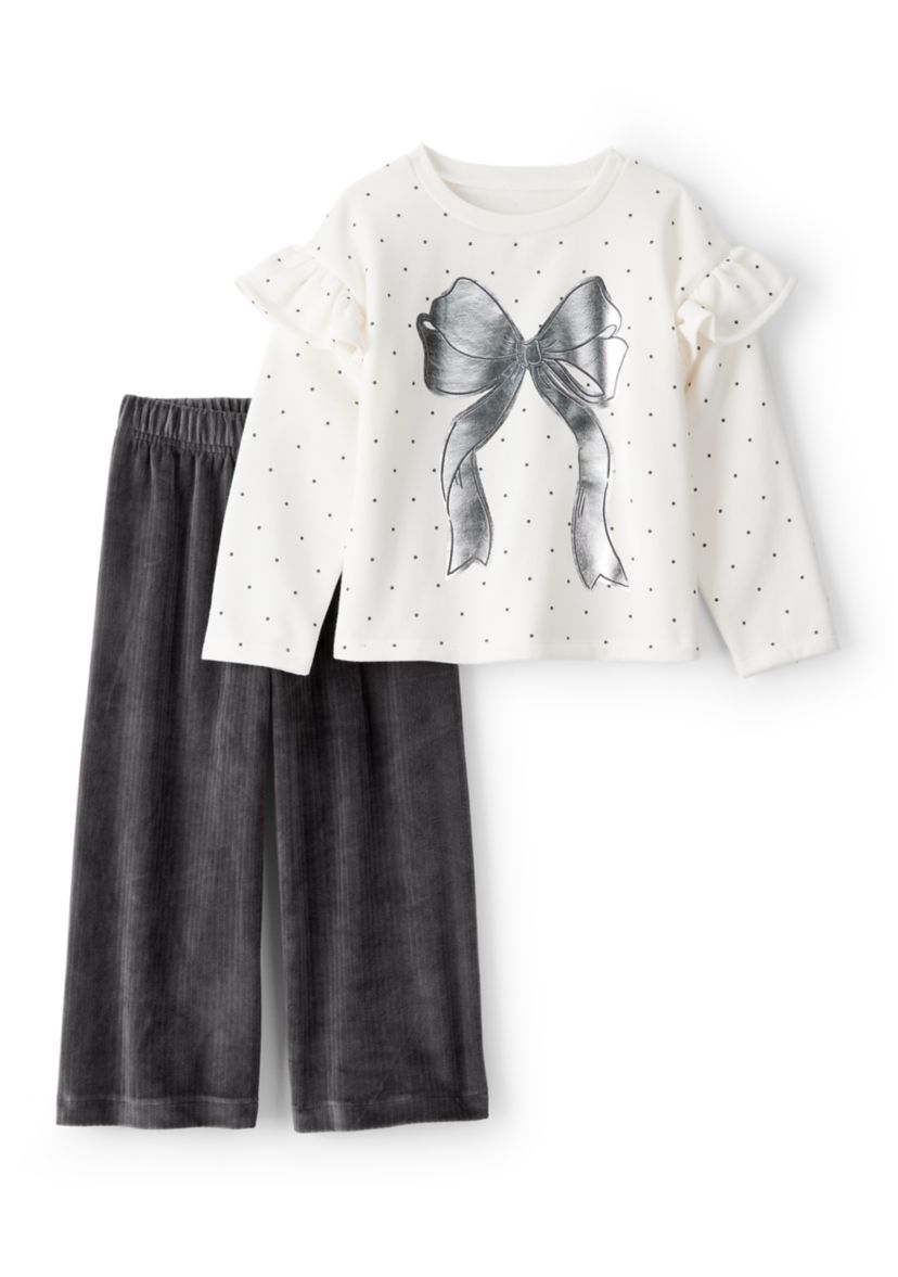 Toddler Girls Ruffled Sleeve Loungewear Set