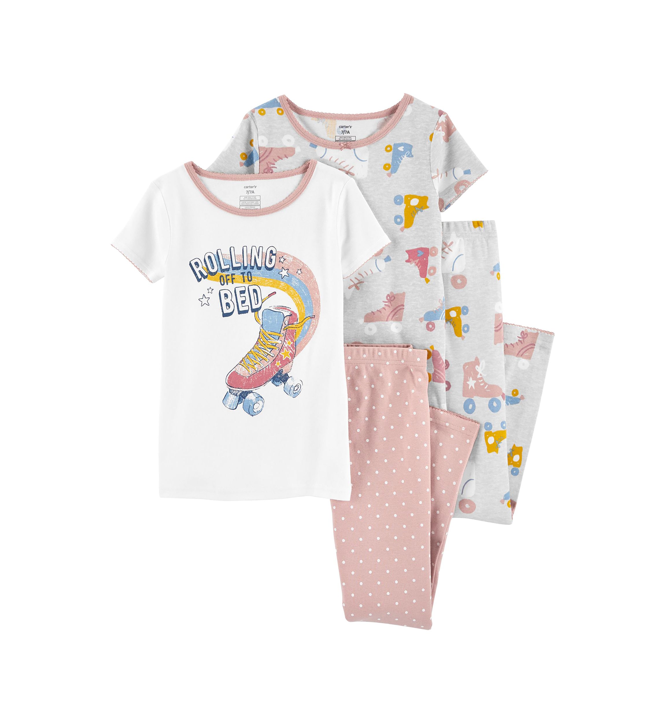 Girls 7-16 Roller Skate Printed Pajama Set
