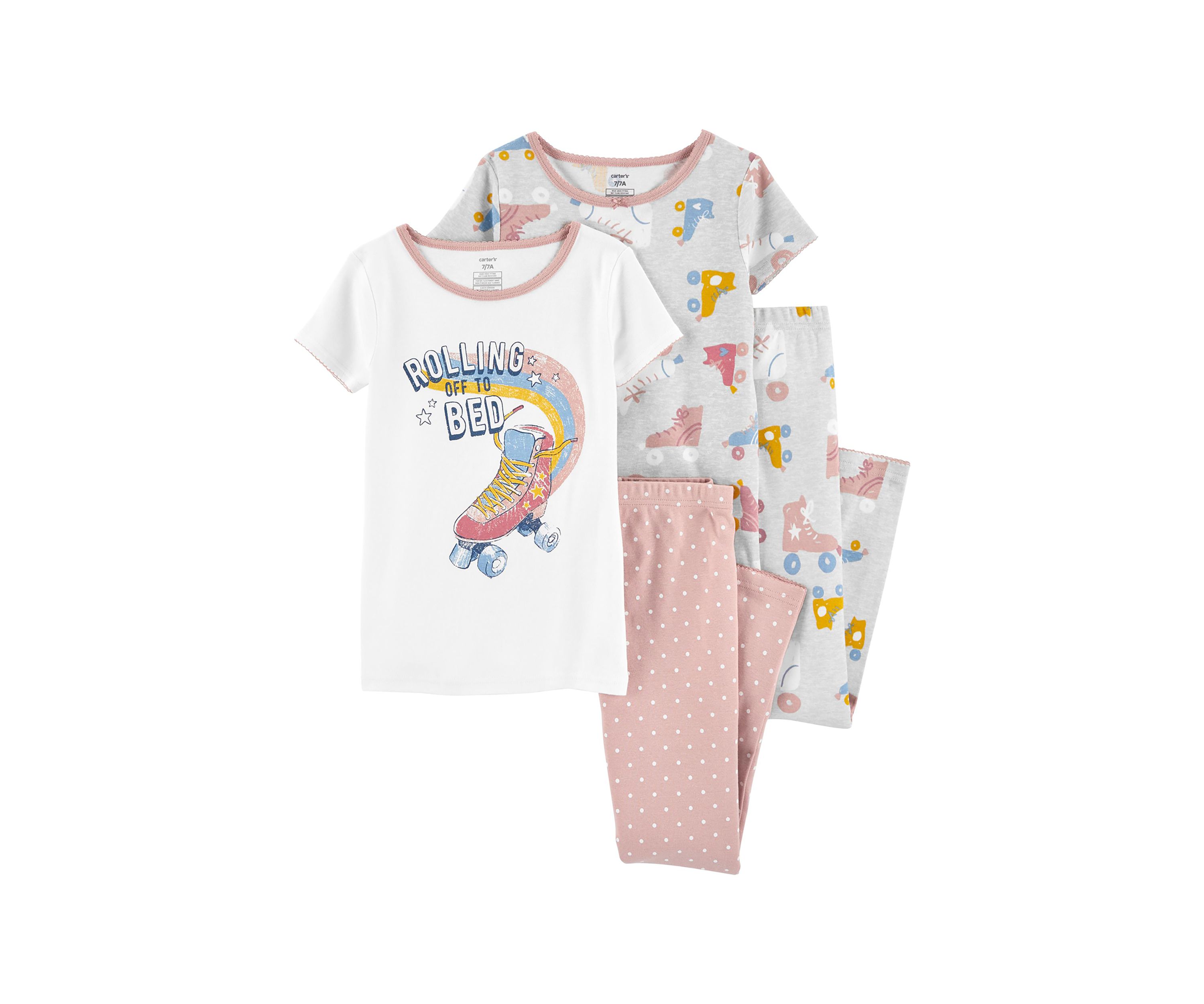 Girls 7-16 Roller Skate Printed Pajama Set