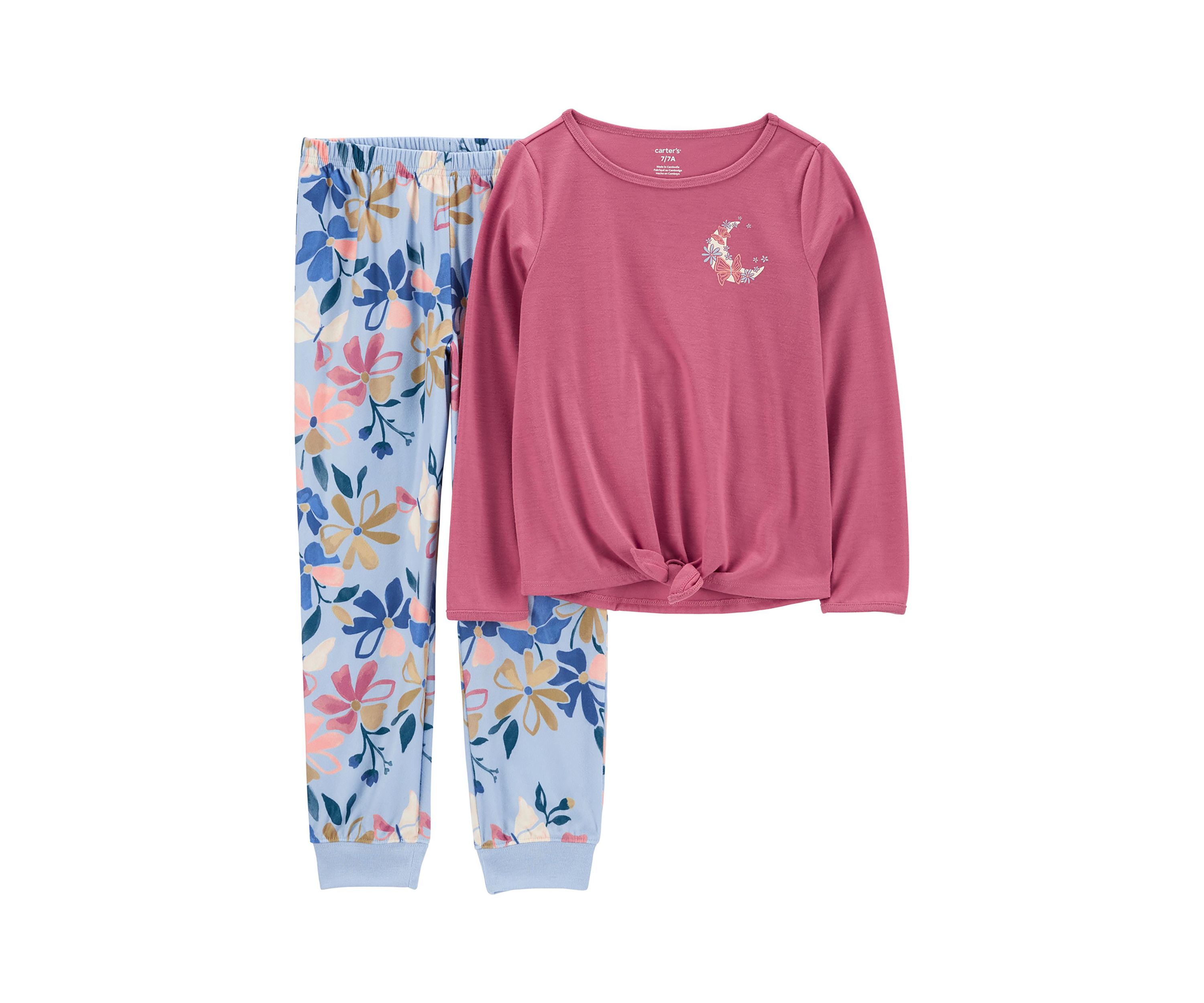 Girls 7-16 Loose Fit Printed Pajama Set