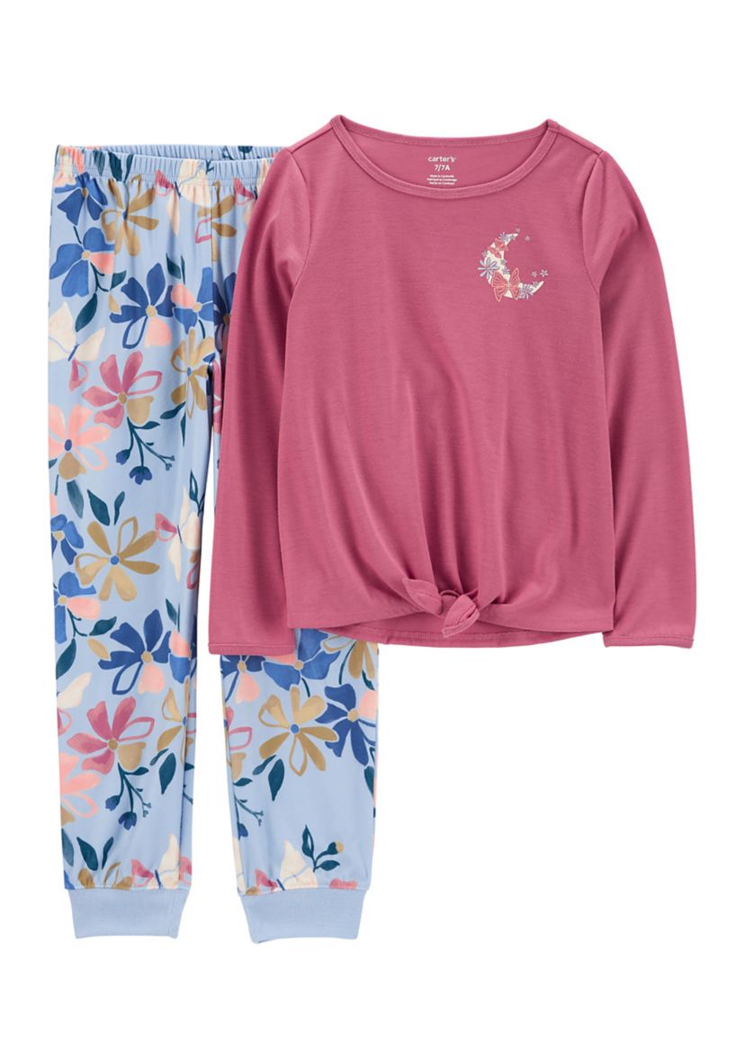Girls 7-16 Loose Fit Printed Pajama Set