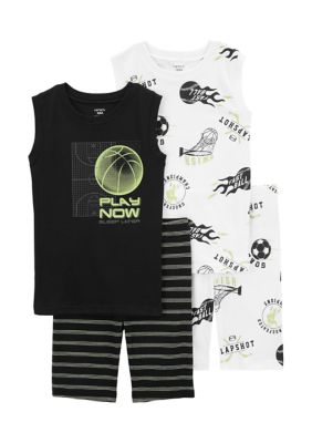 Boys 4-7 Sports 4 Piece Pajama Set