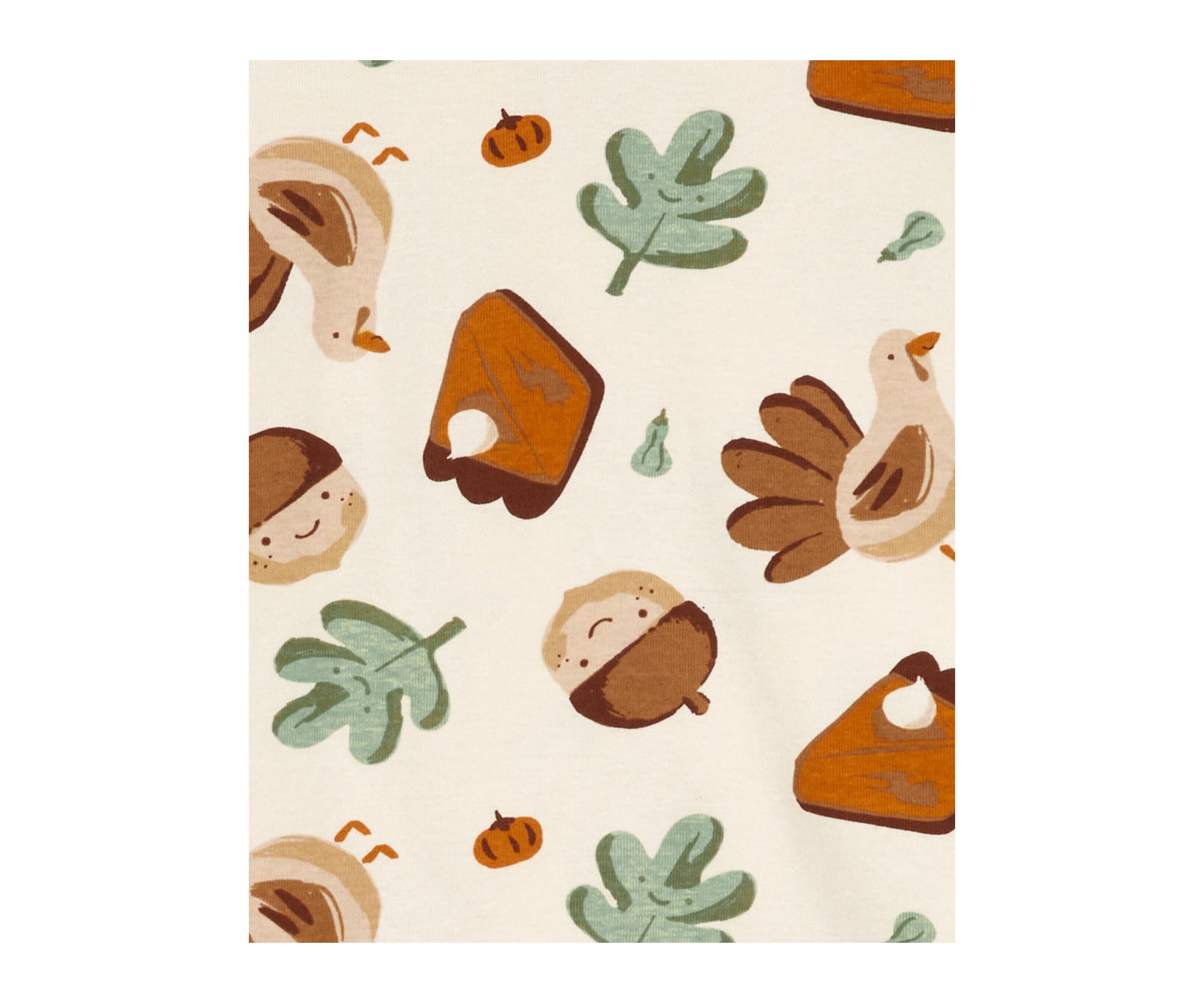 Boys 4-7 Thanksgiving Printed Pajama Set