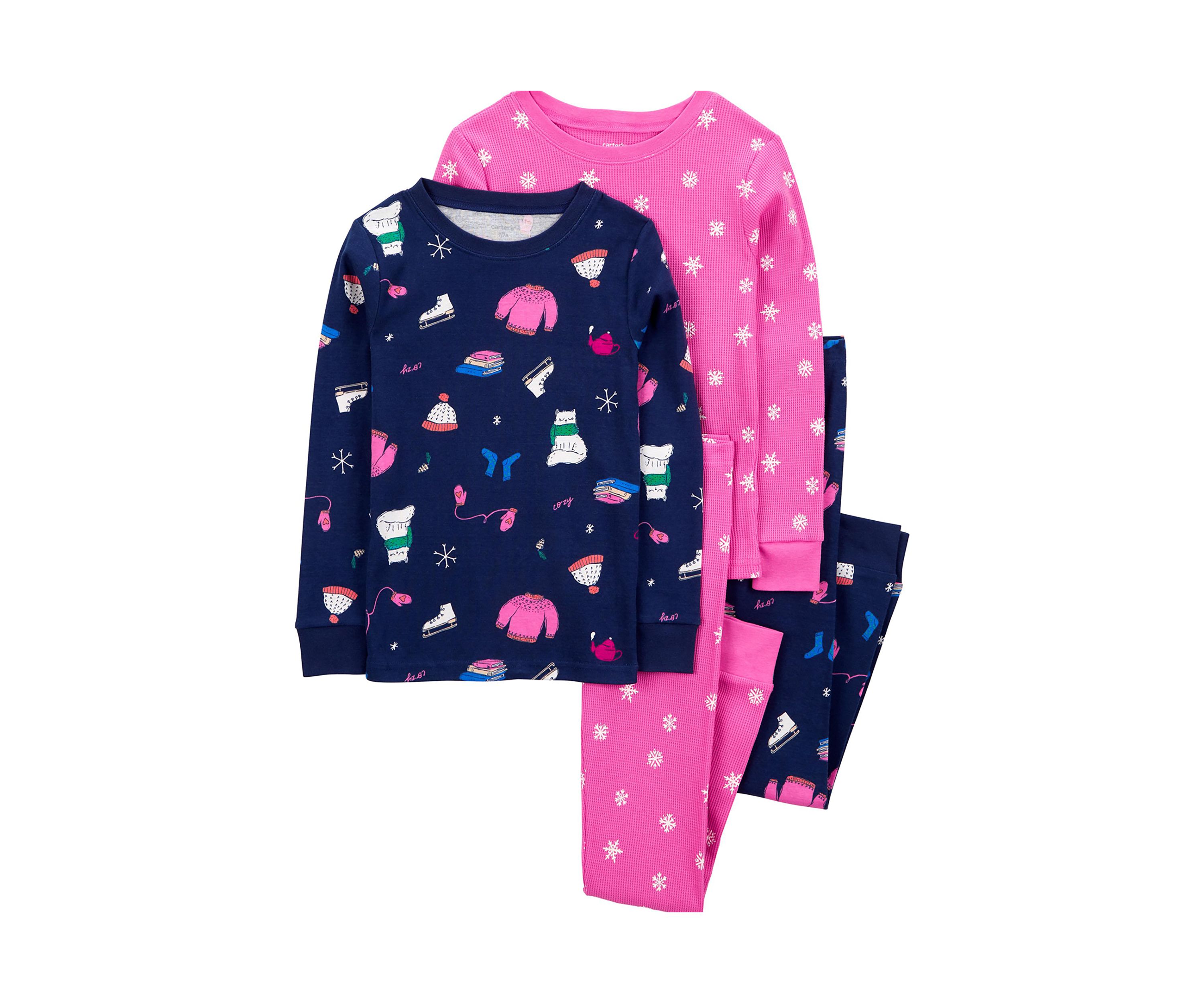 Girls 4-6x Winter Access Thermal 4 Piece Pajama Set