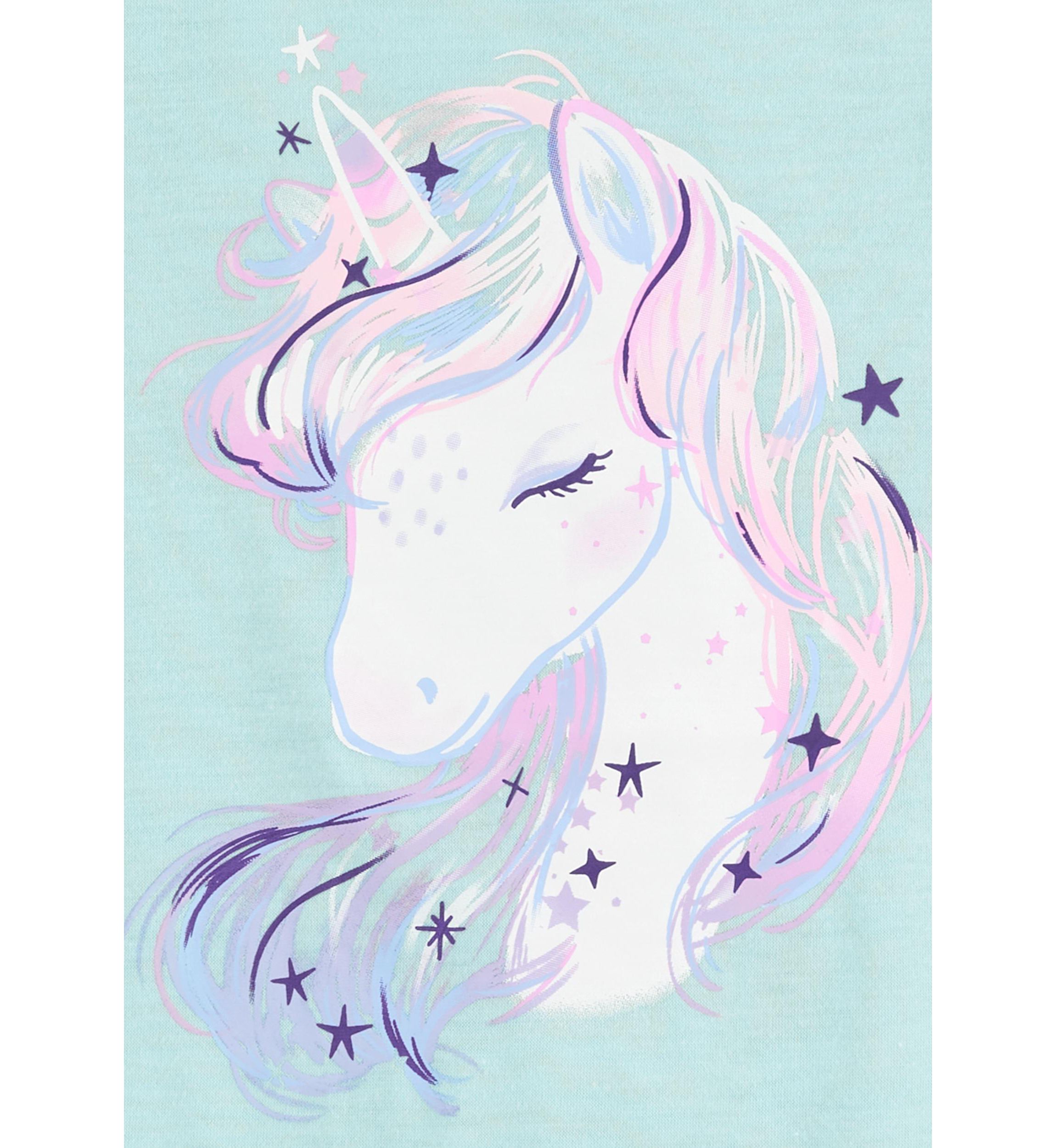 Girls 4-14 Unicorn and Printed Nightgowns - 2 Pack
