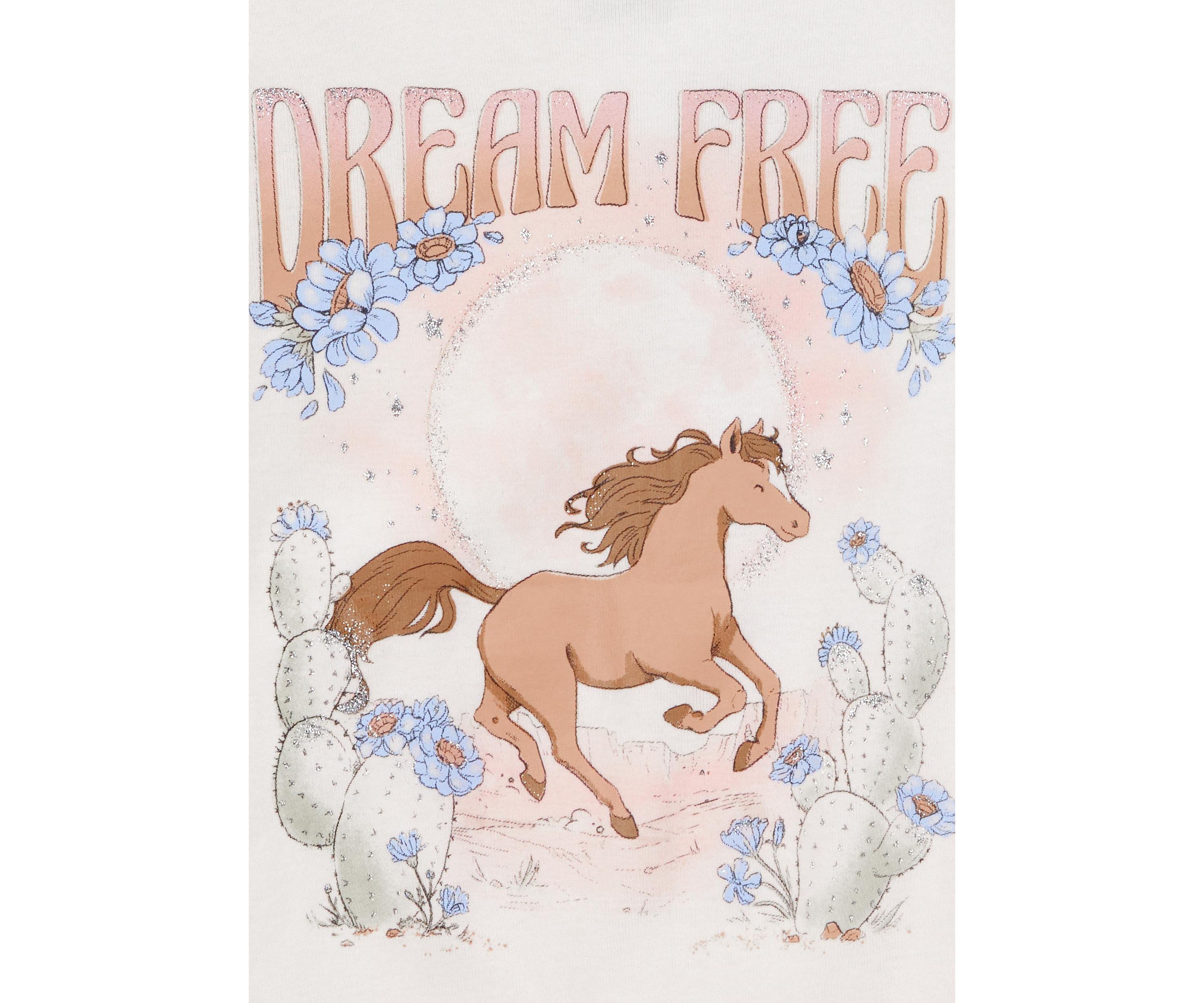 Toddler Girls Horse Pajama Set 