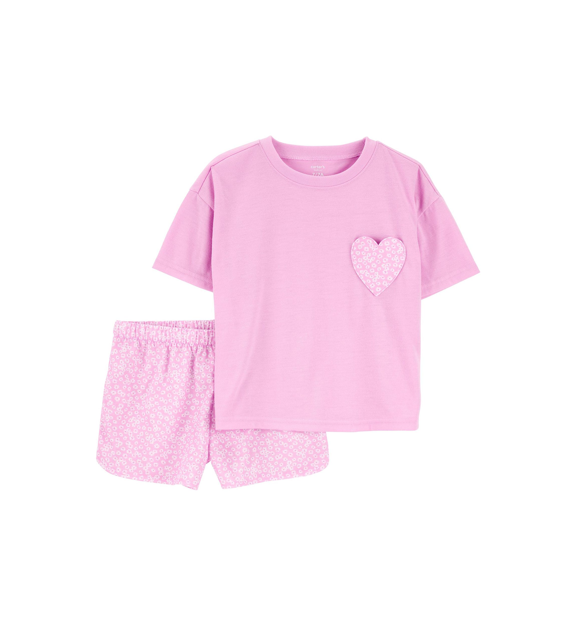 Girls 4-6x Heart Pajama Set