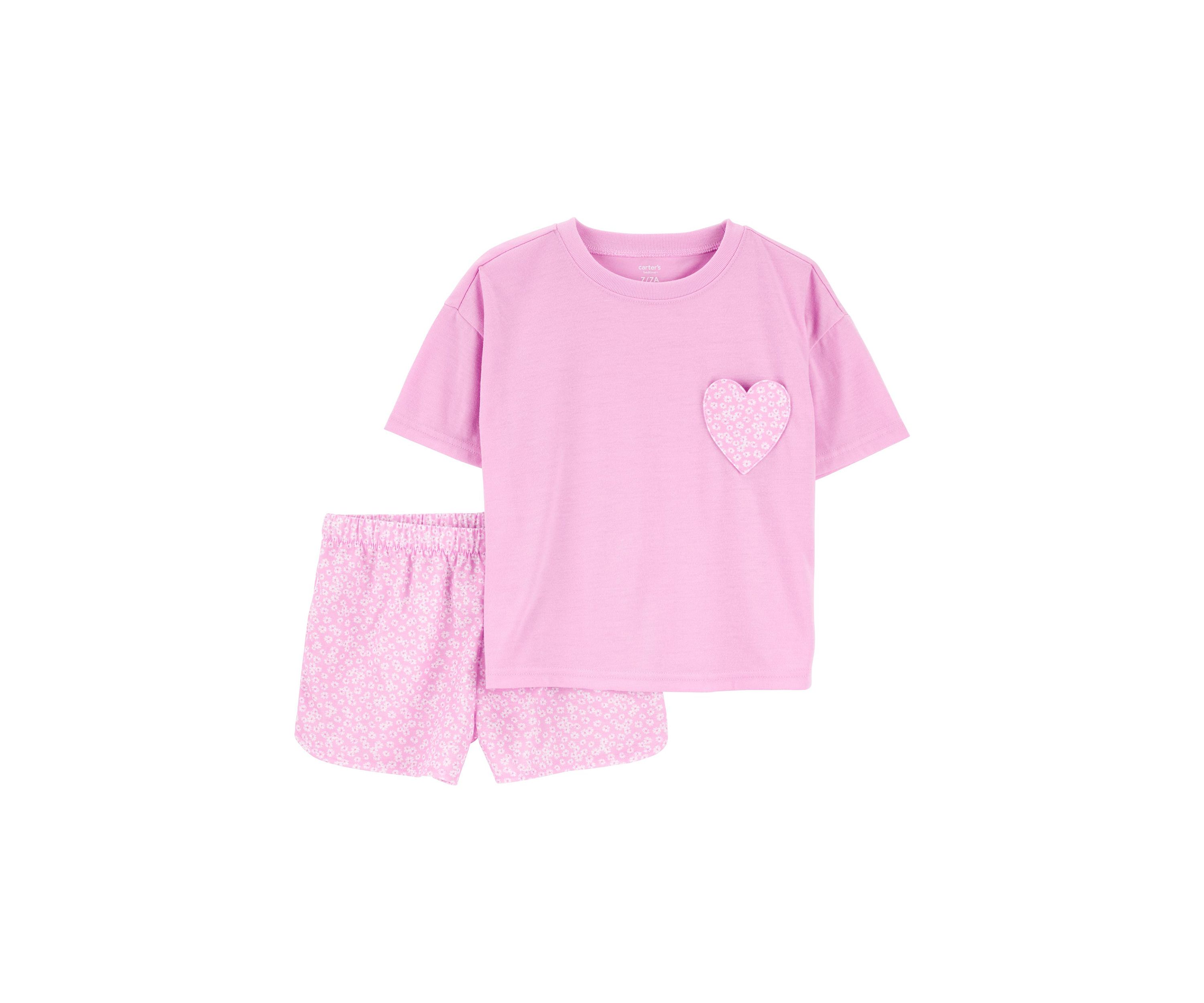 Girls 4-6x Heart Pajama Set