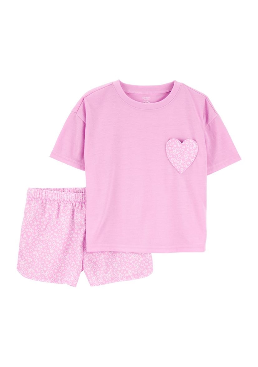 Girls 4-6x Heart Pajama Set