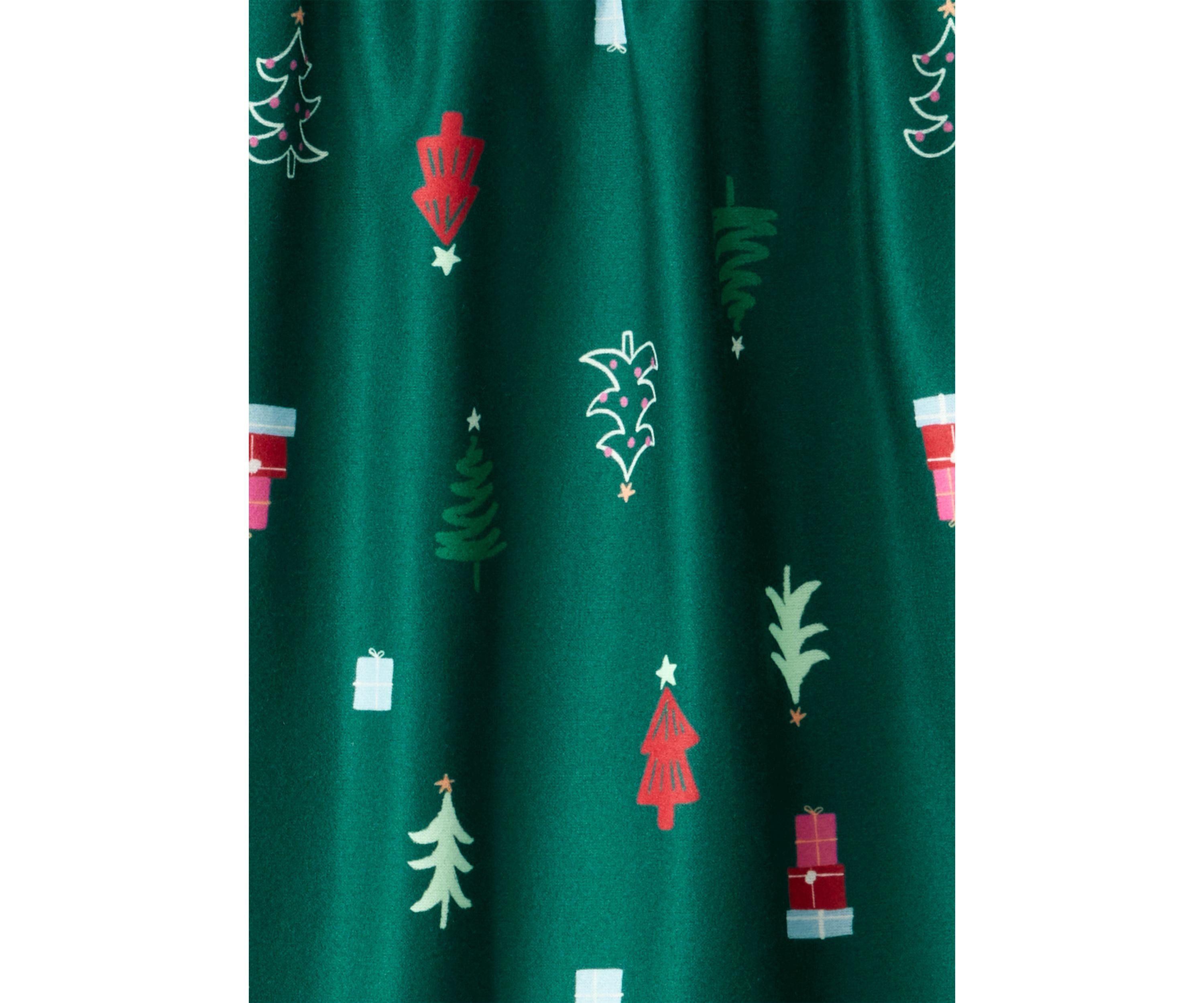 Girls 7-16 Christmas Trees Printed Nightgown Set