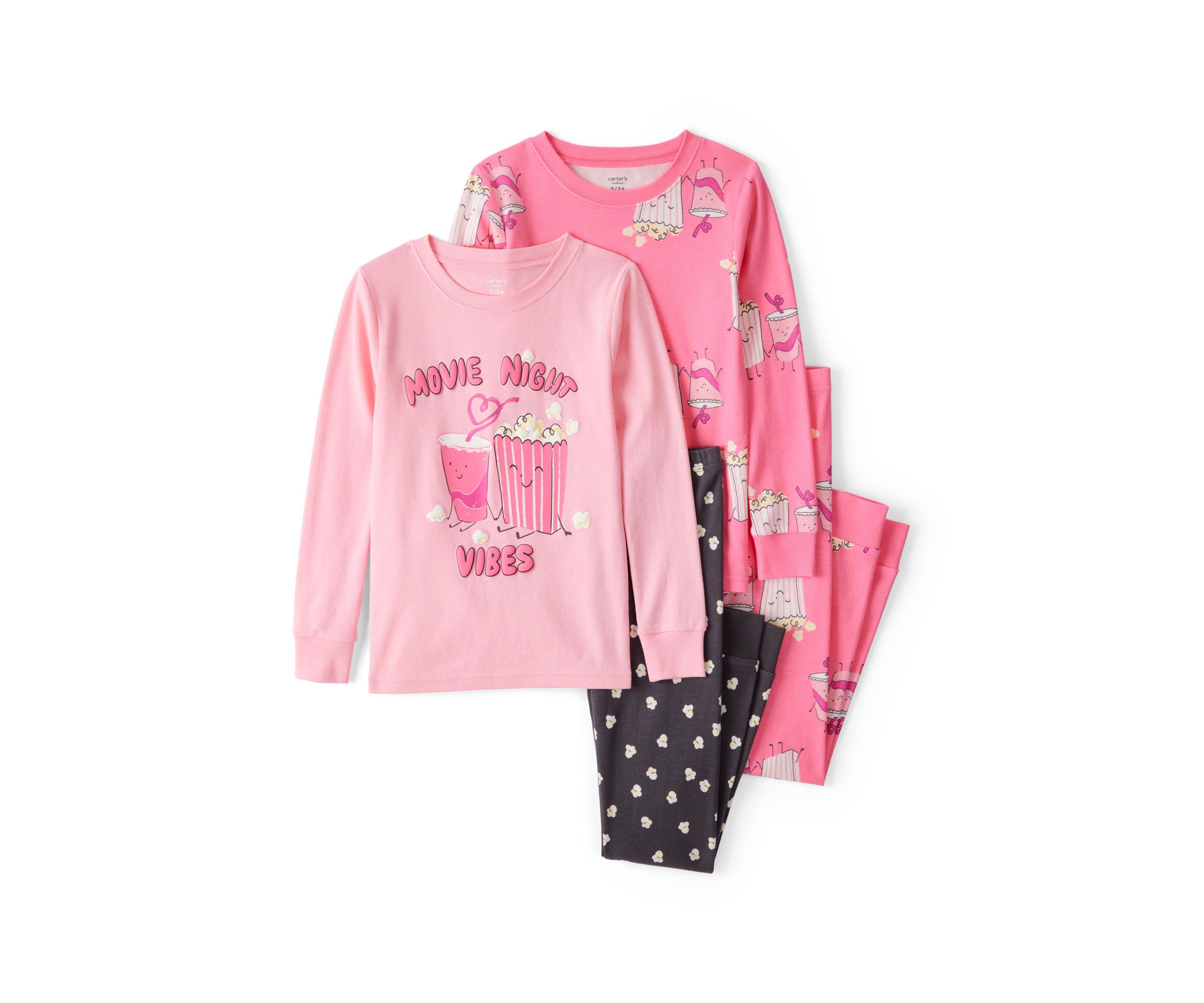 Girls 4-6x 4 Piece Pajama Set