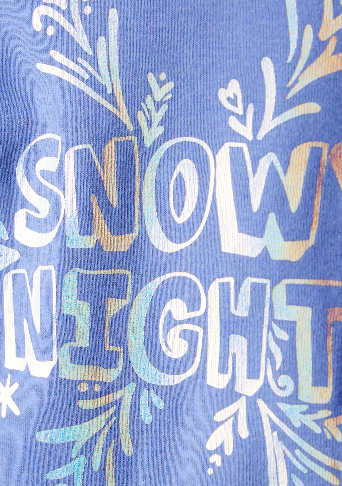 Girls 7-16 Snowflake Printed 4 Piece Pajama Set