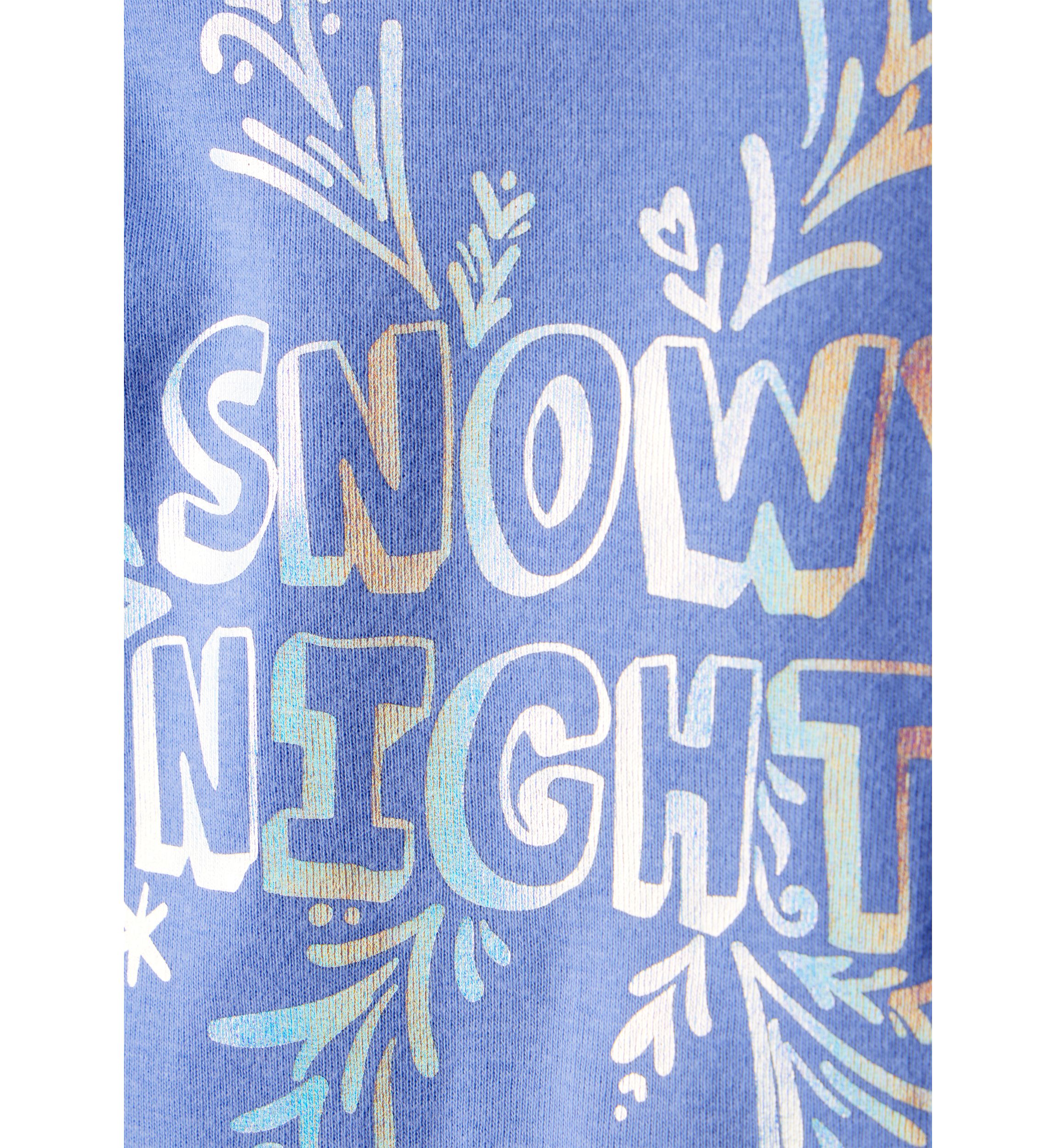 Girls 7-16 Snowflake Printed 4 Piece Pajama Set