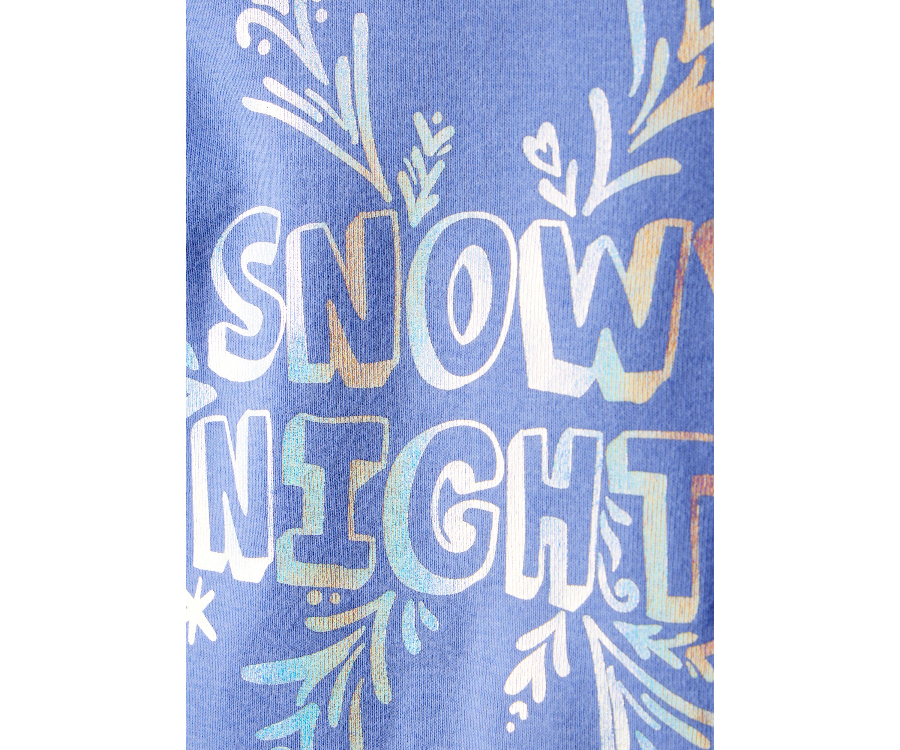 Girls 7-16 Snowflake Printed 4 Piece Pajama Set