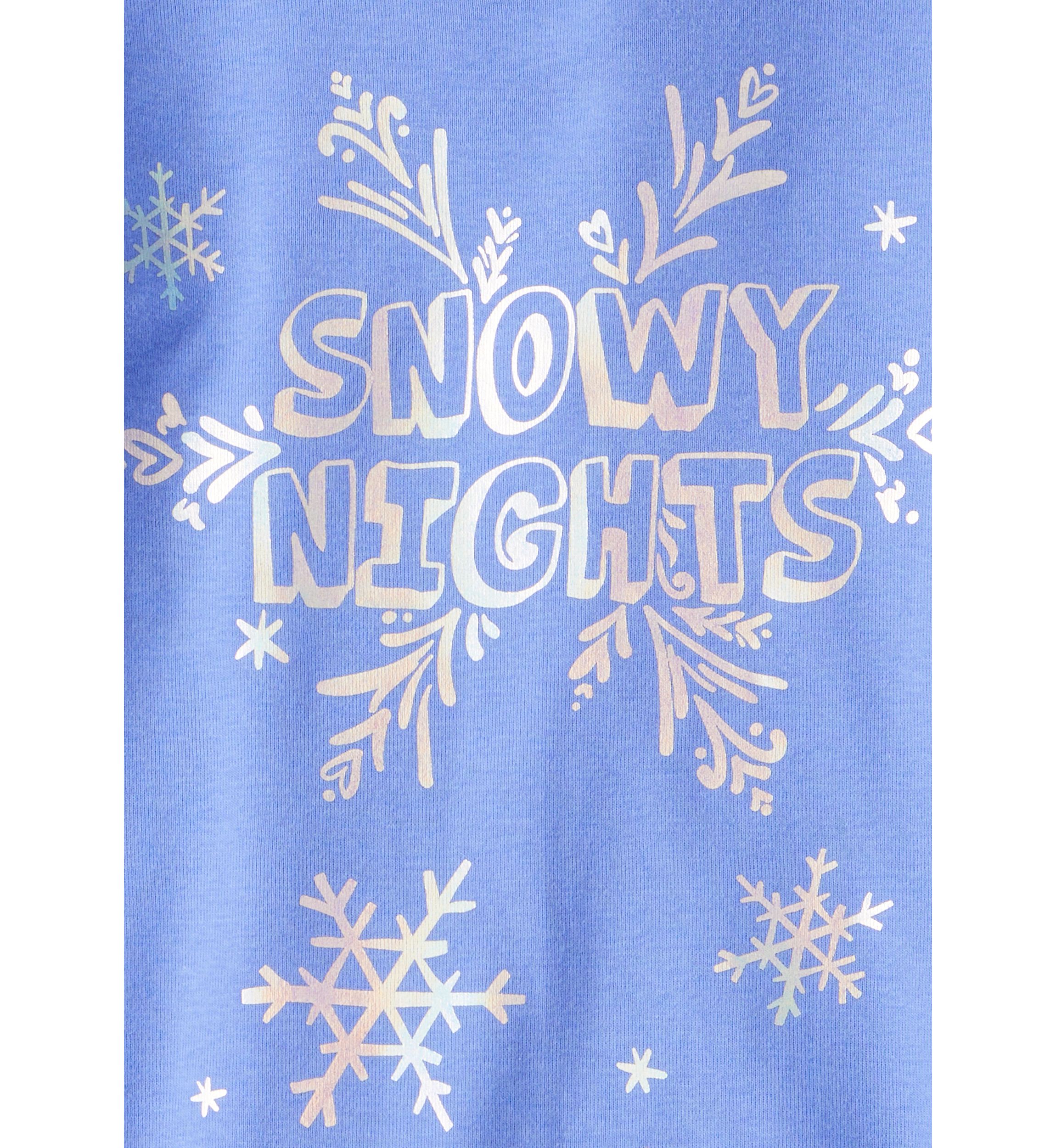 Girls 7-16 Snowflake Printed 4 Piece Pajama Set