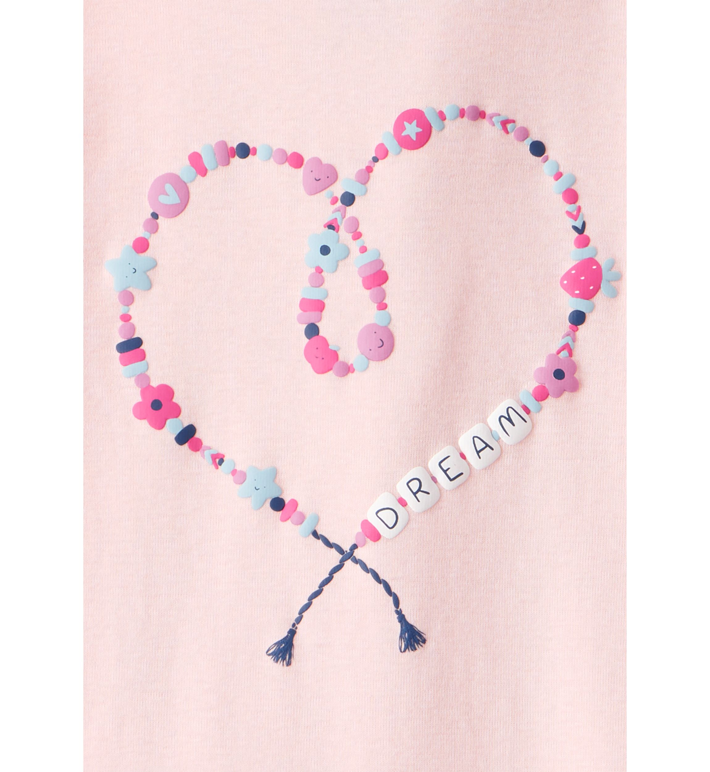Girls 7-16 Bracelet Graphic Four Piece Pajama Set