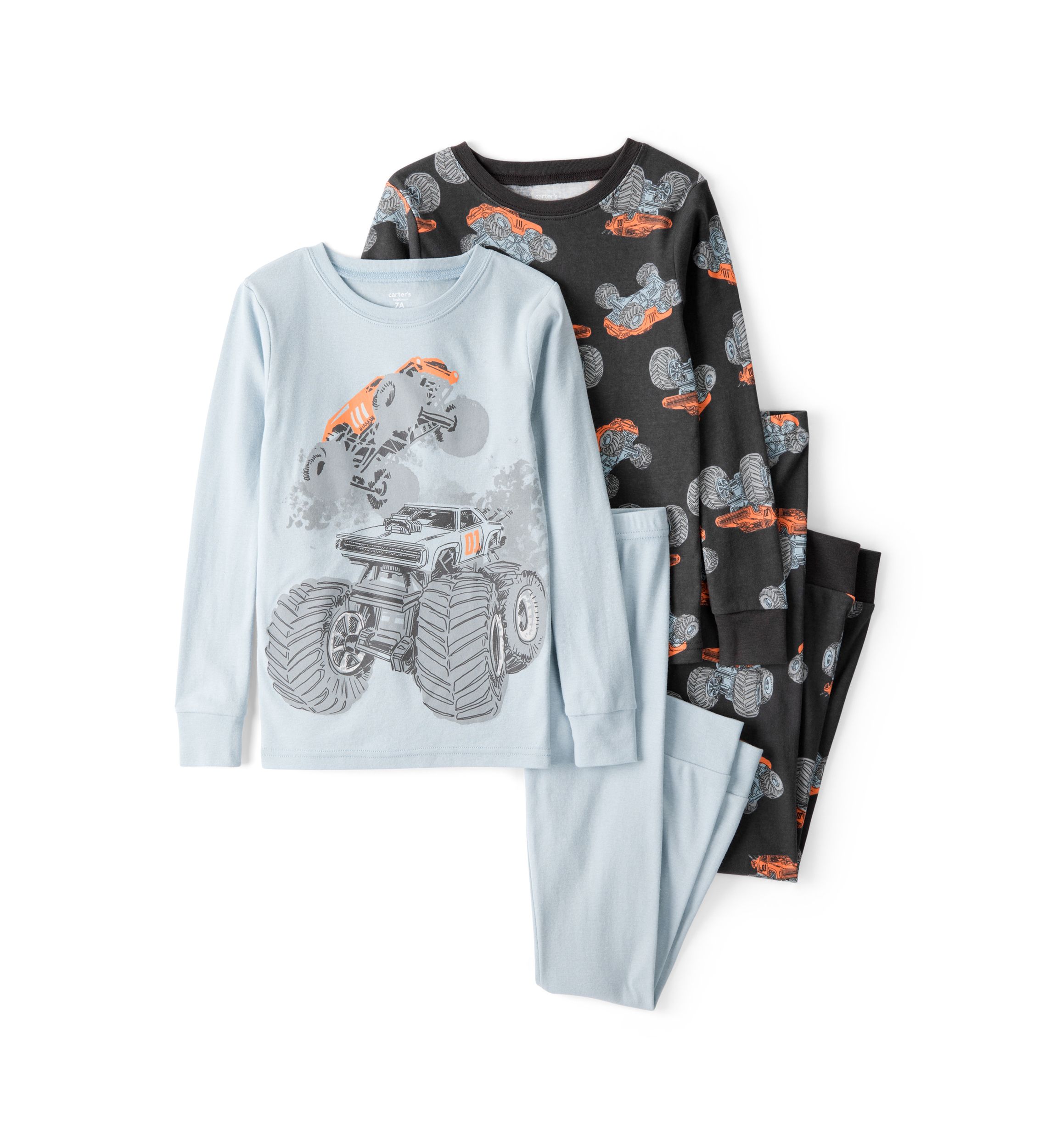 Boys 4-7 4 Piece Truck Pajama Set