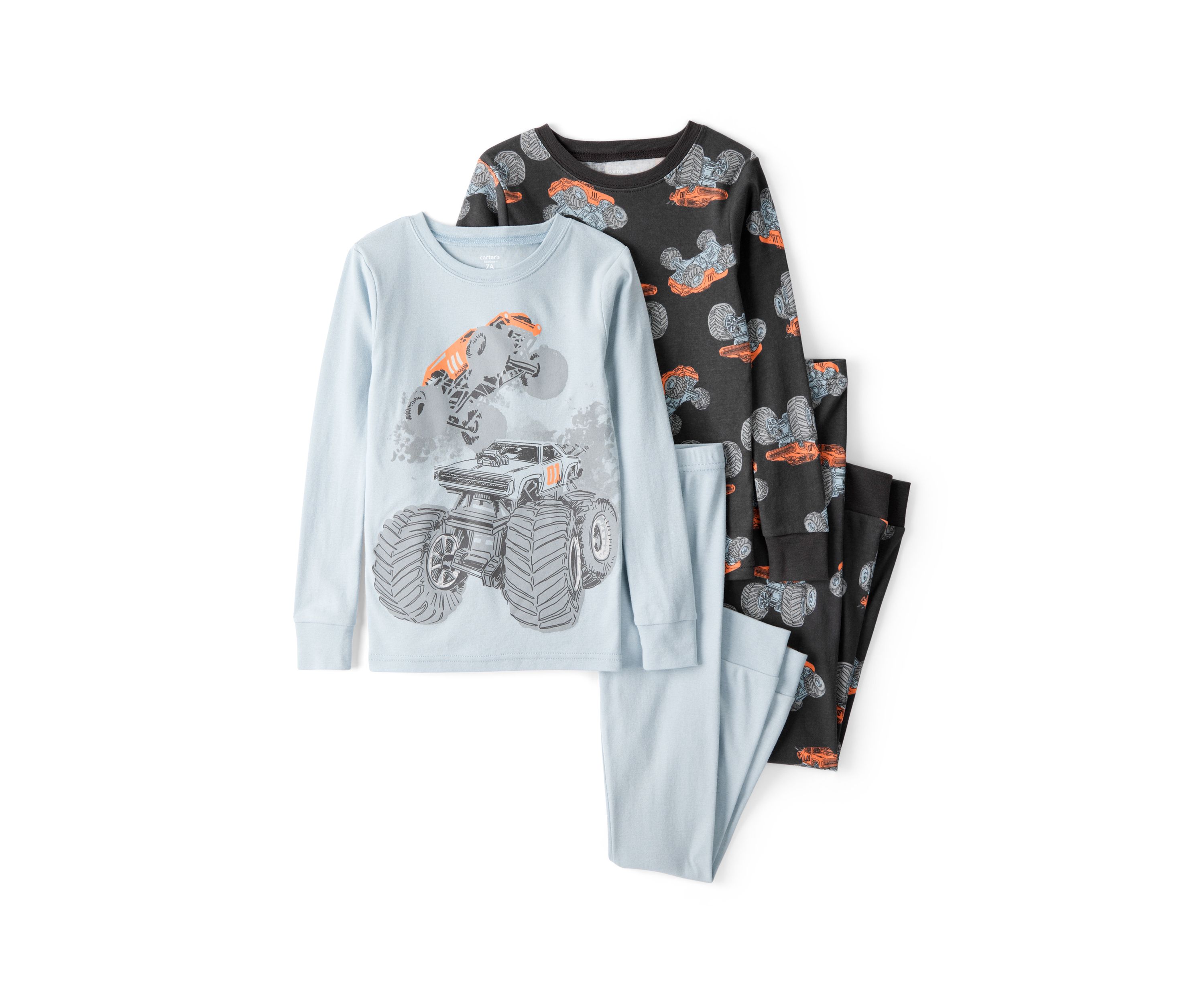 Boys 4-7 4 Piece Truck Pajama Set