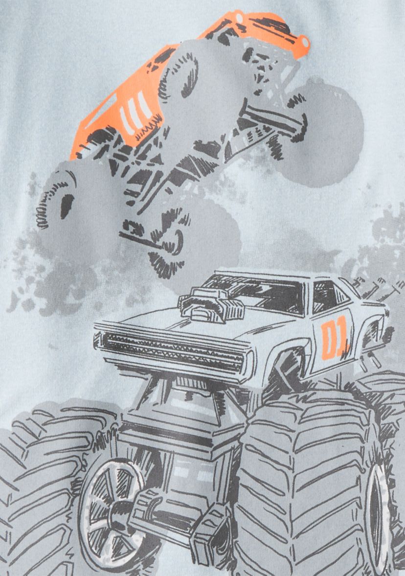 Boys 4-7 4 Piece Truck Pajama Set