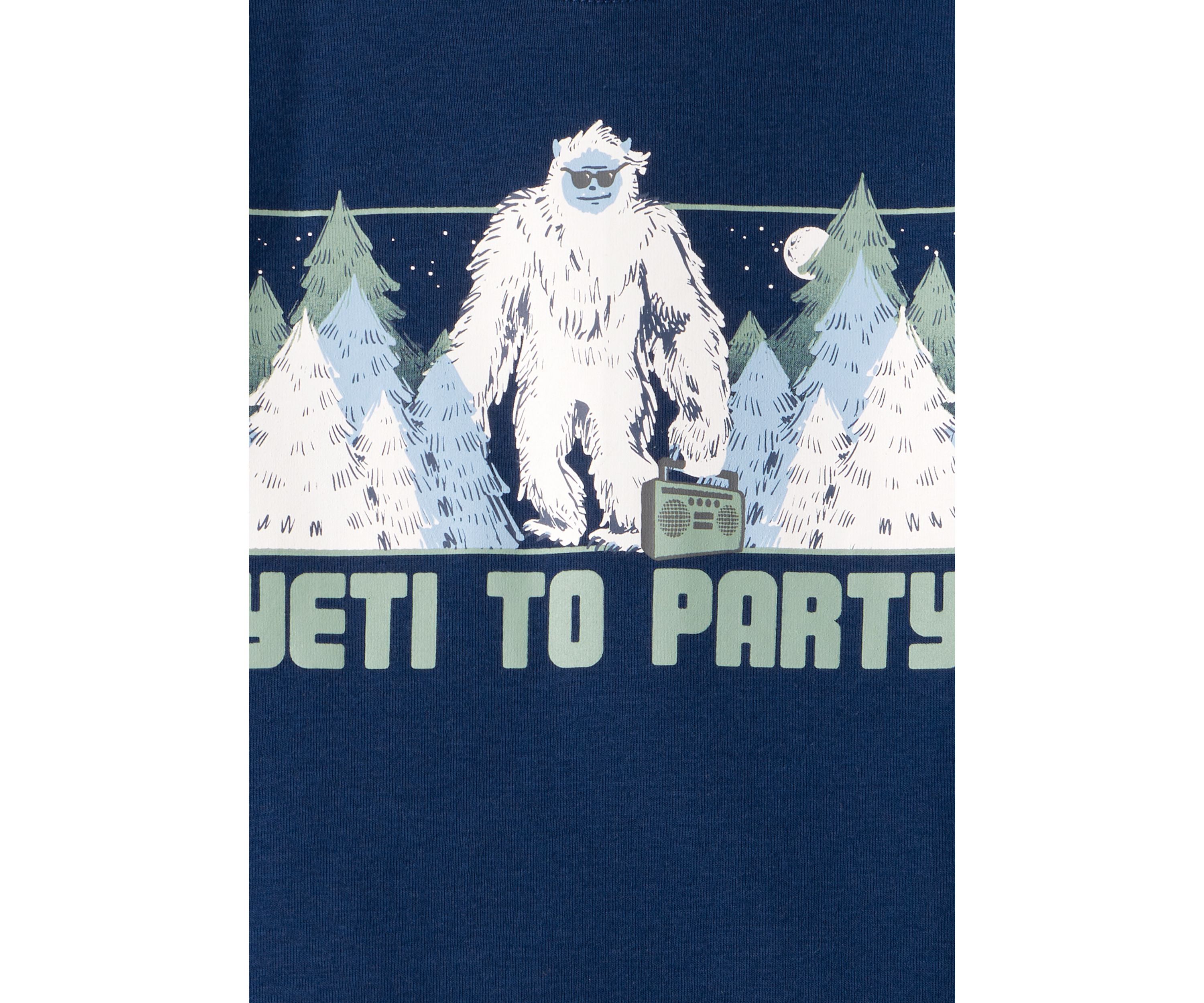 Boys 8-20 Yeti Printed Four Piece Pajama Set