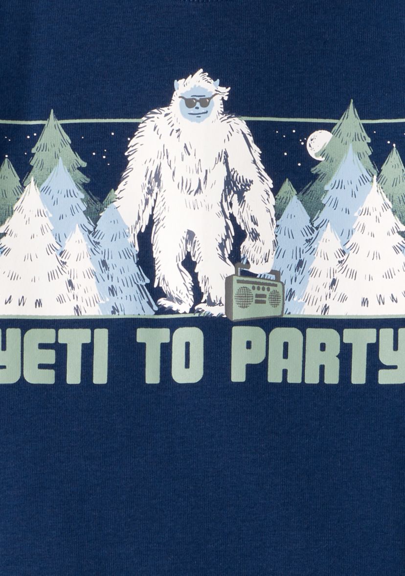 Boys 8-20 Yeti Printed Four Piece Pajama Set