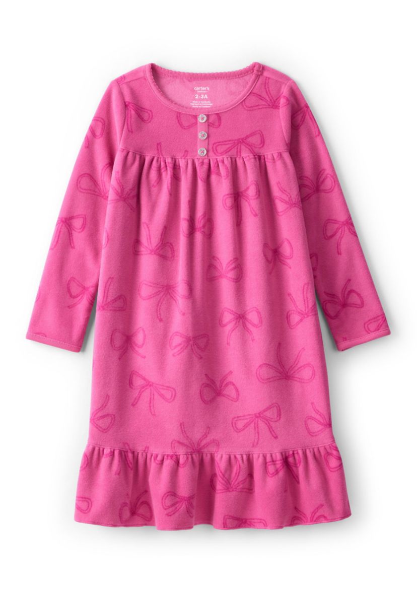 Girls 7-16 Bows Printed Nightgown